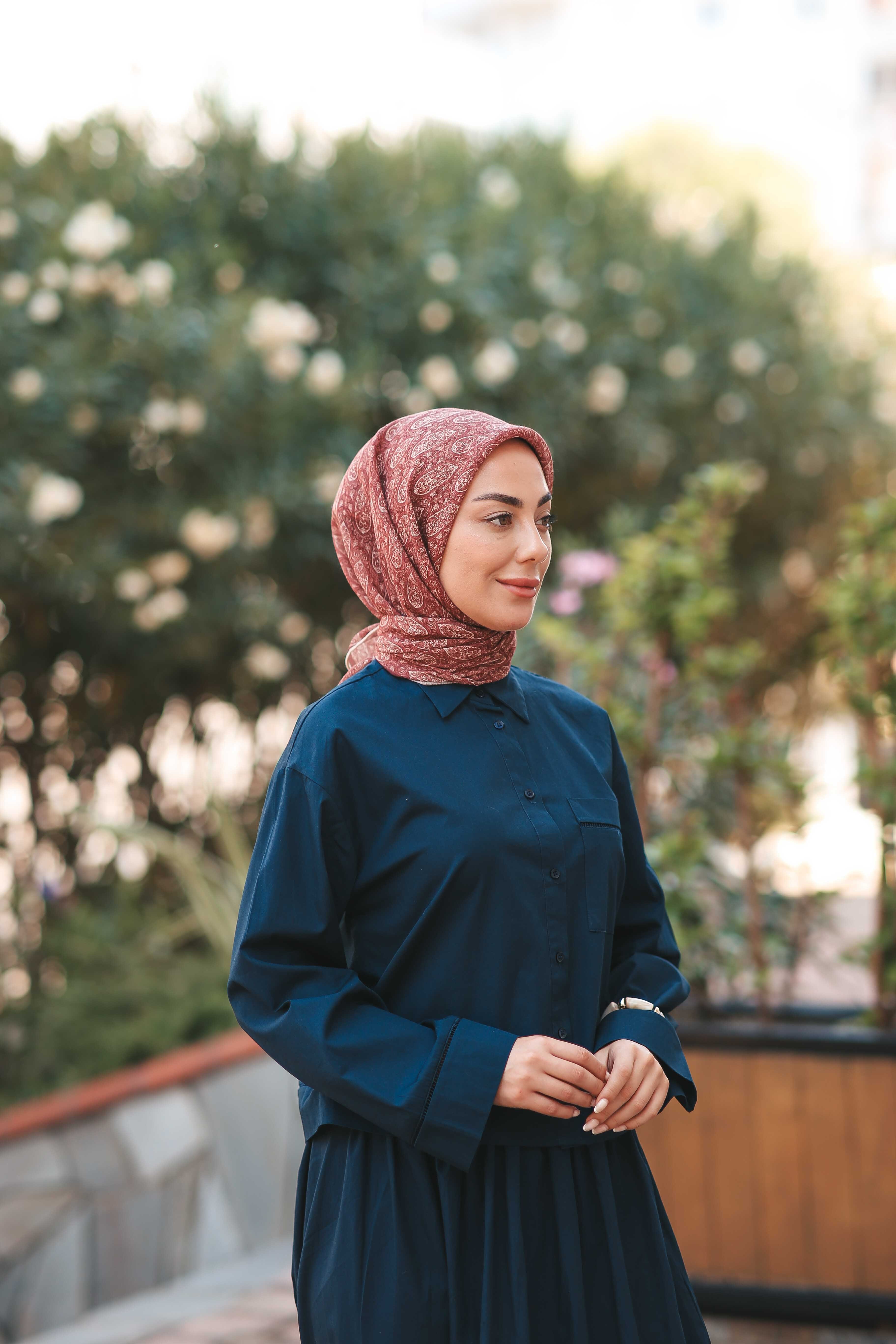 Locella Soft Pamuk Eşarp Bordo
