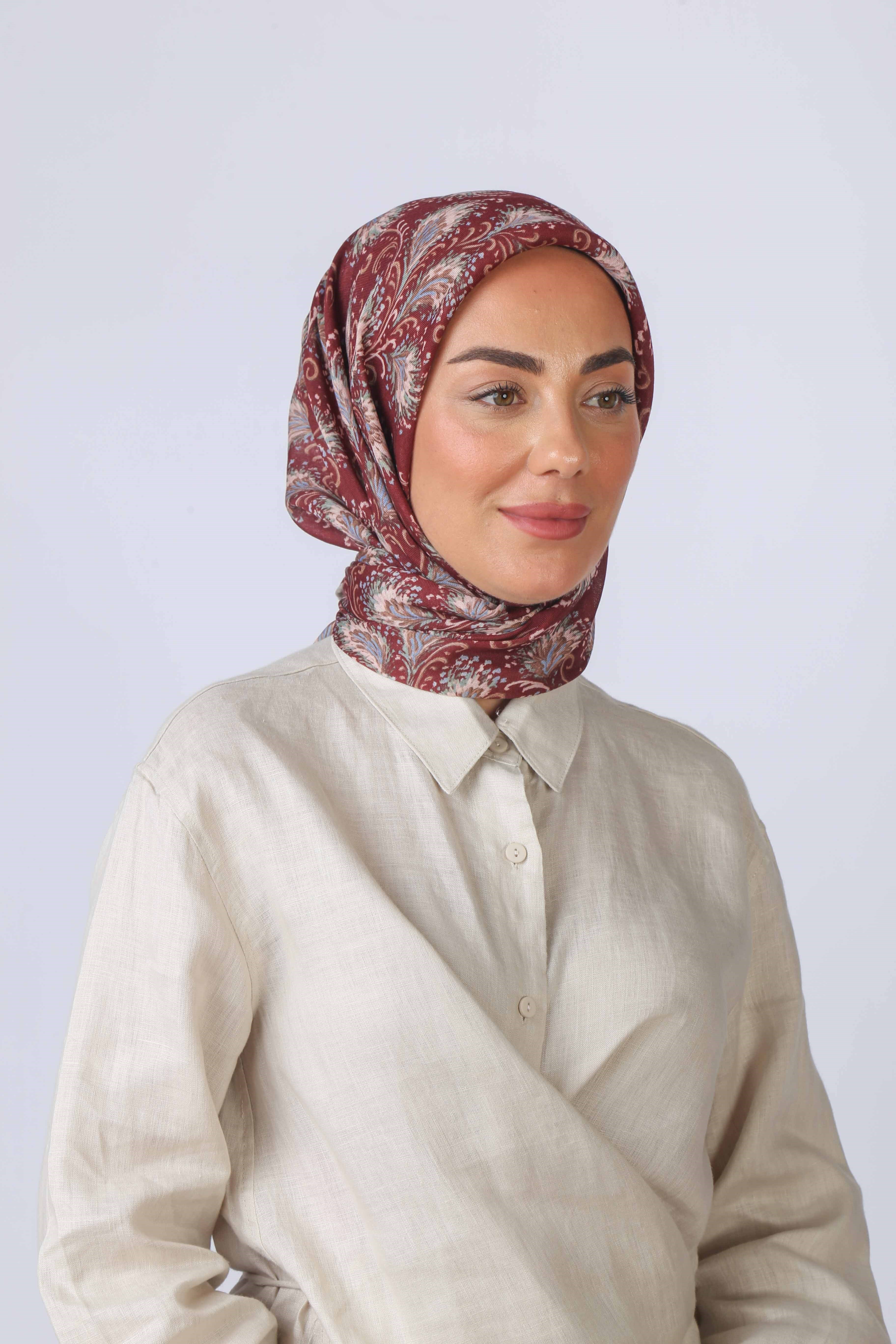 Locella Soft Pamuk Eşarp Bordo