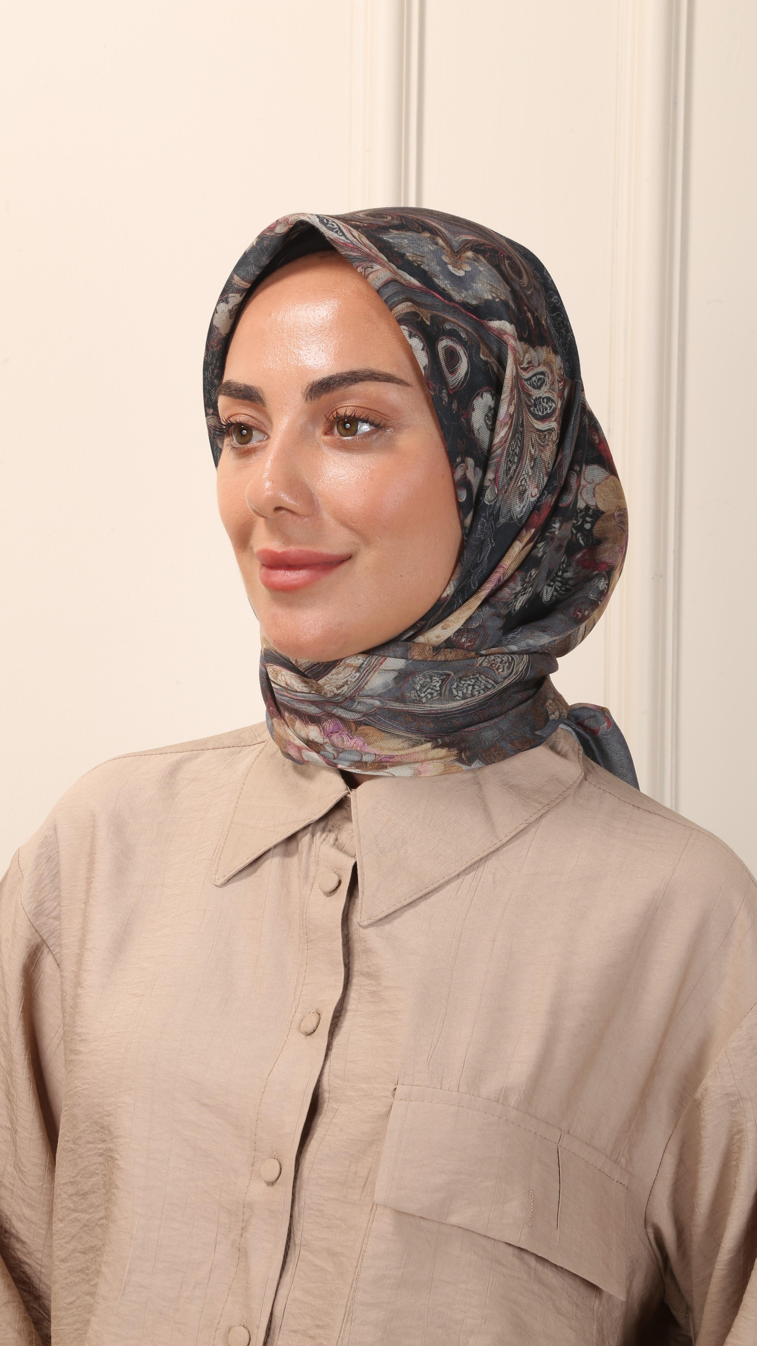 Locella Soft Pamuk Eşarp Gri-5