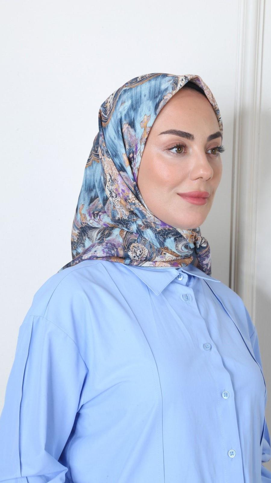 Locella Soft Pamuk Eşarp Turkuaz-15