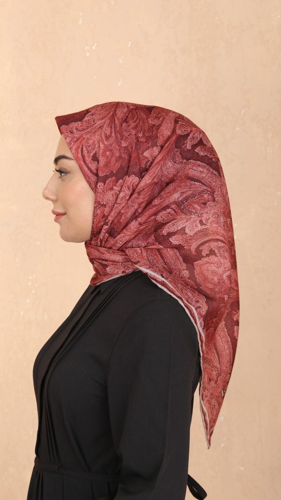 Locella Soft Pamuk Eşarp Kırmızı-3