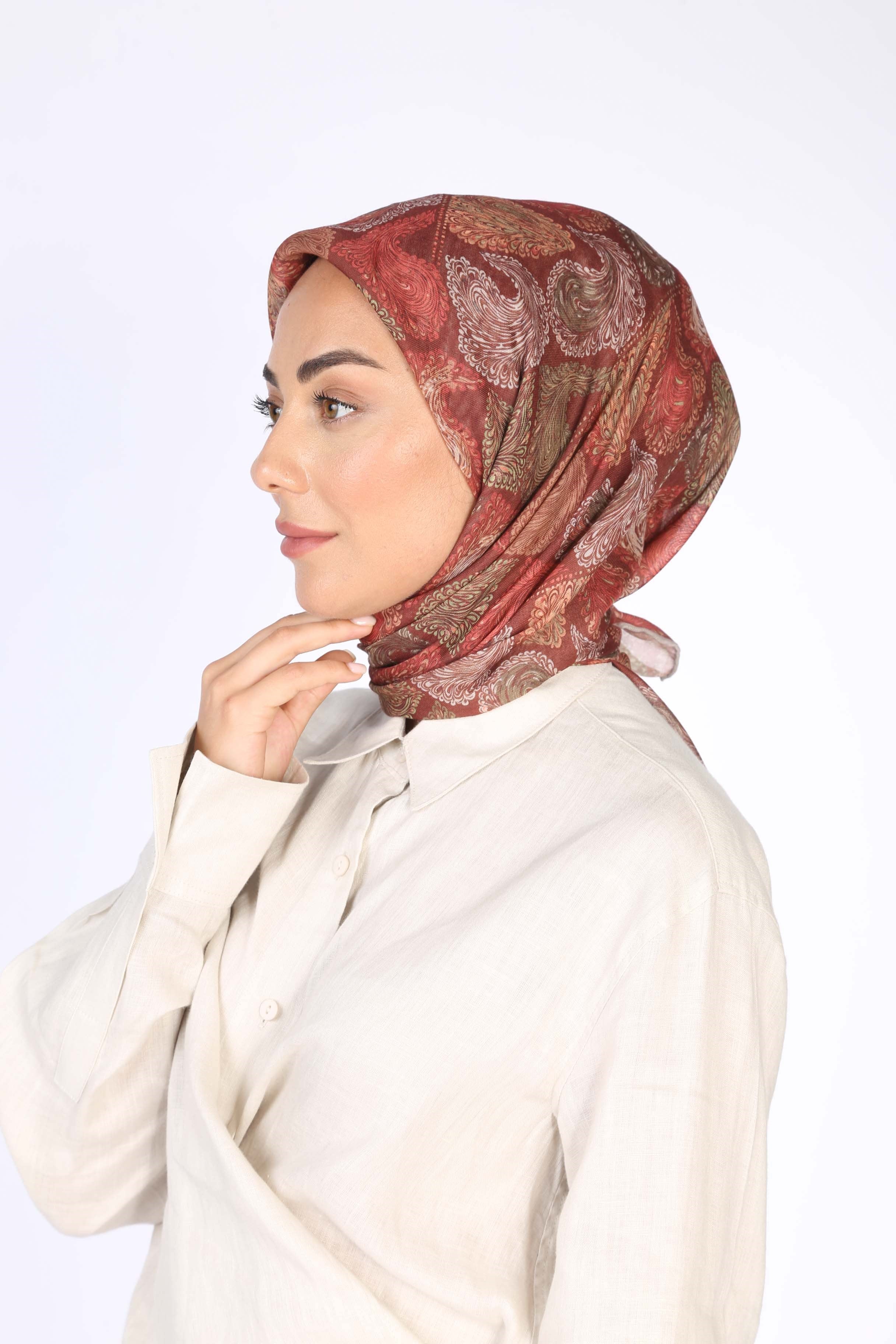 Locella Soft Pamuk Eşarp-Kahve