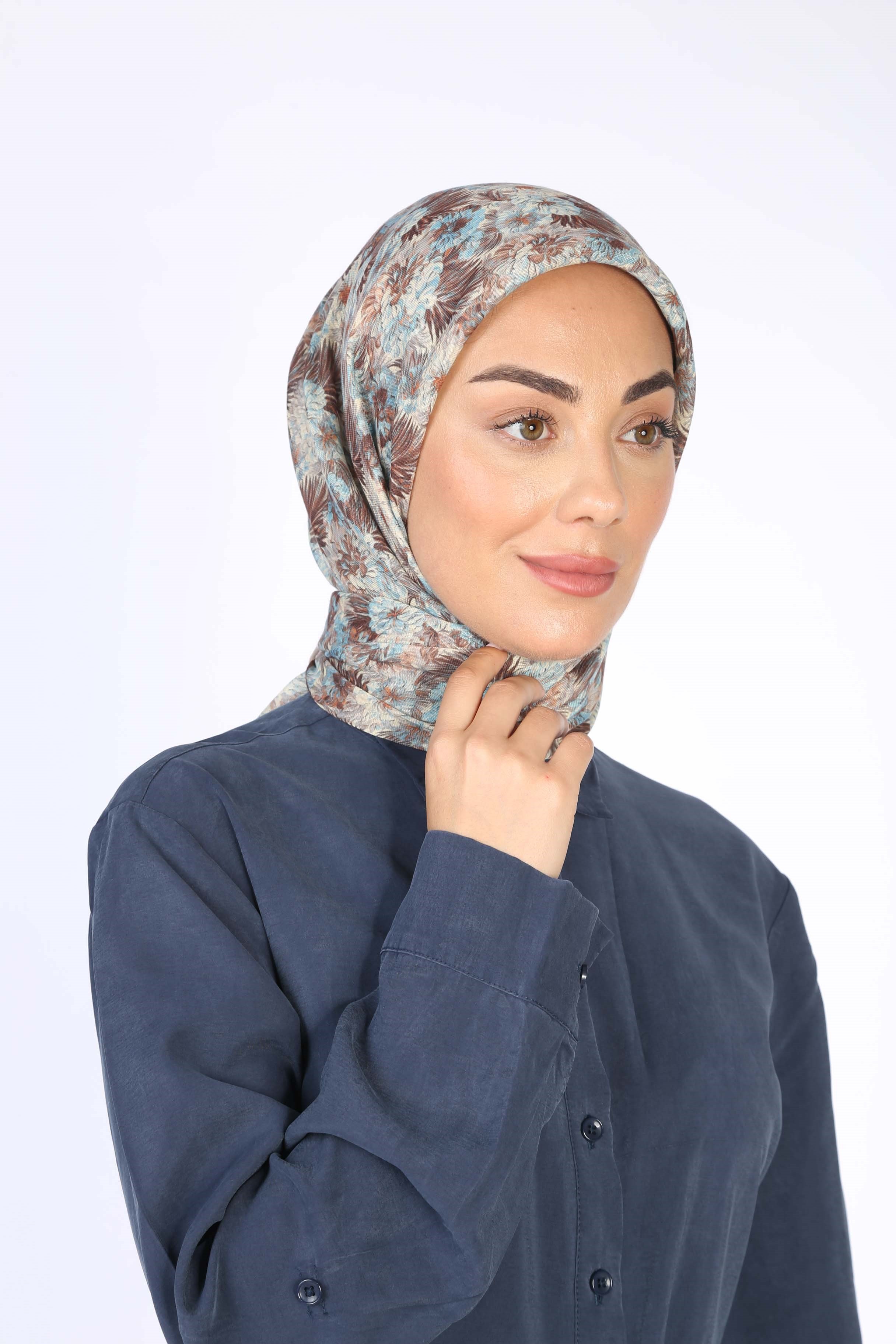 Locella Soft Pamuk Eşarp Kahve