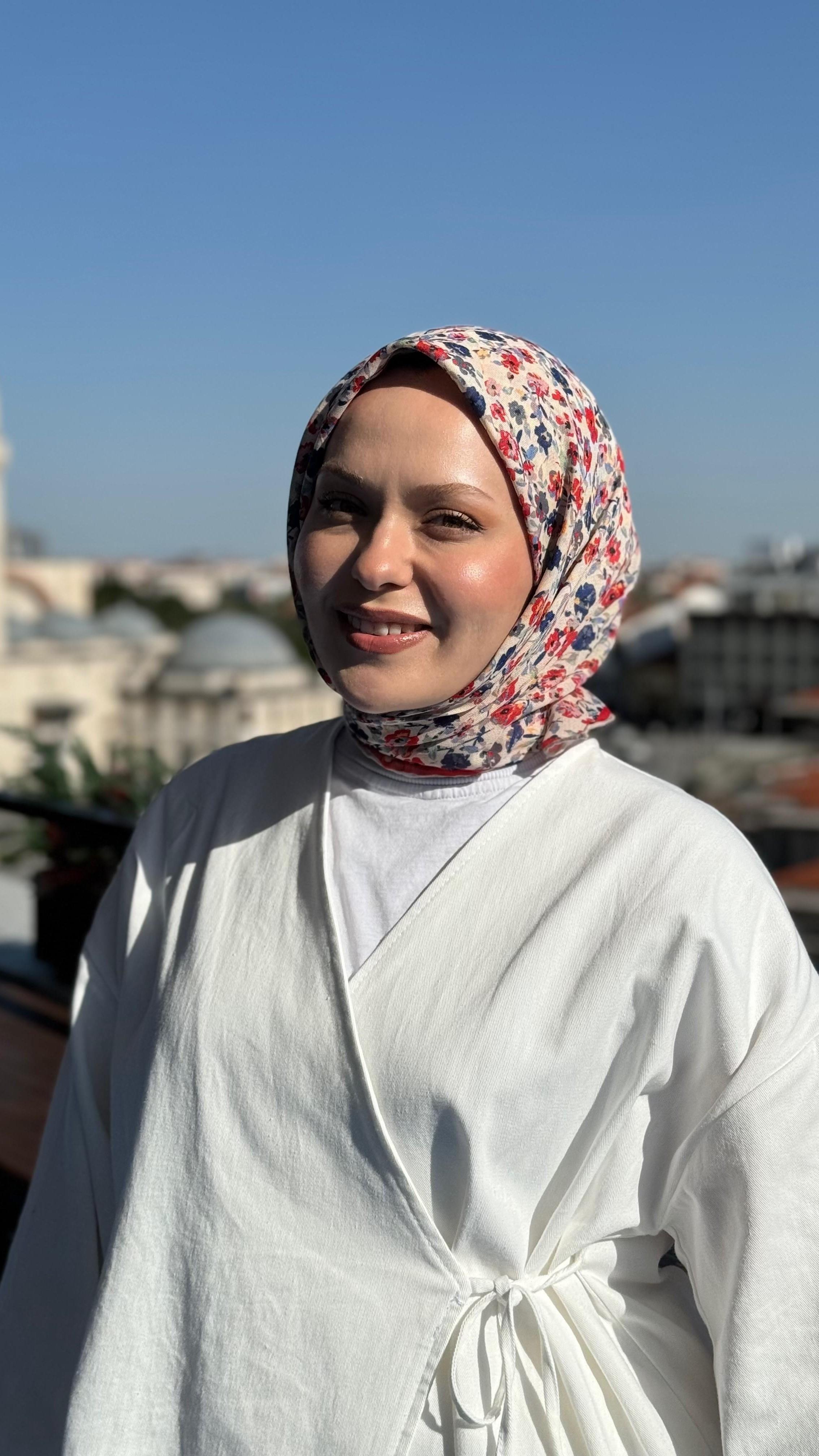 Locella Soft Pamuk Eşarp Kırmızı-1