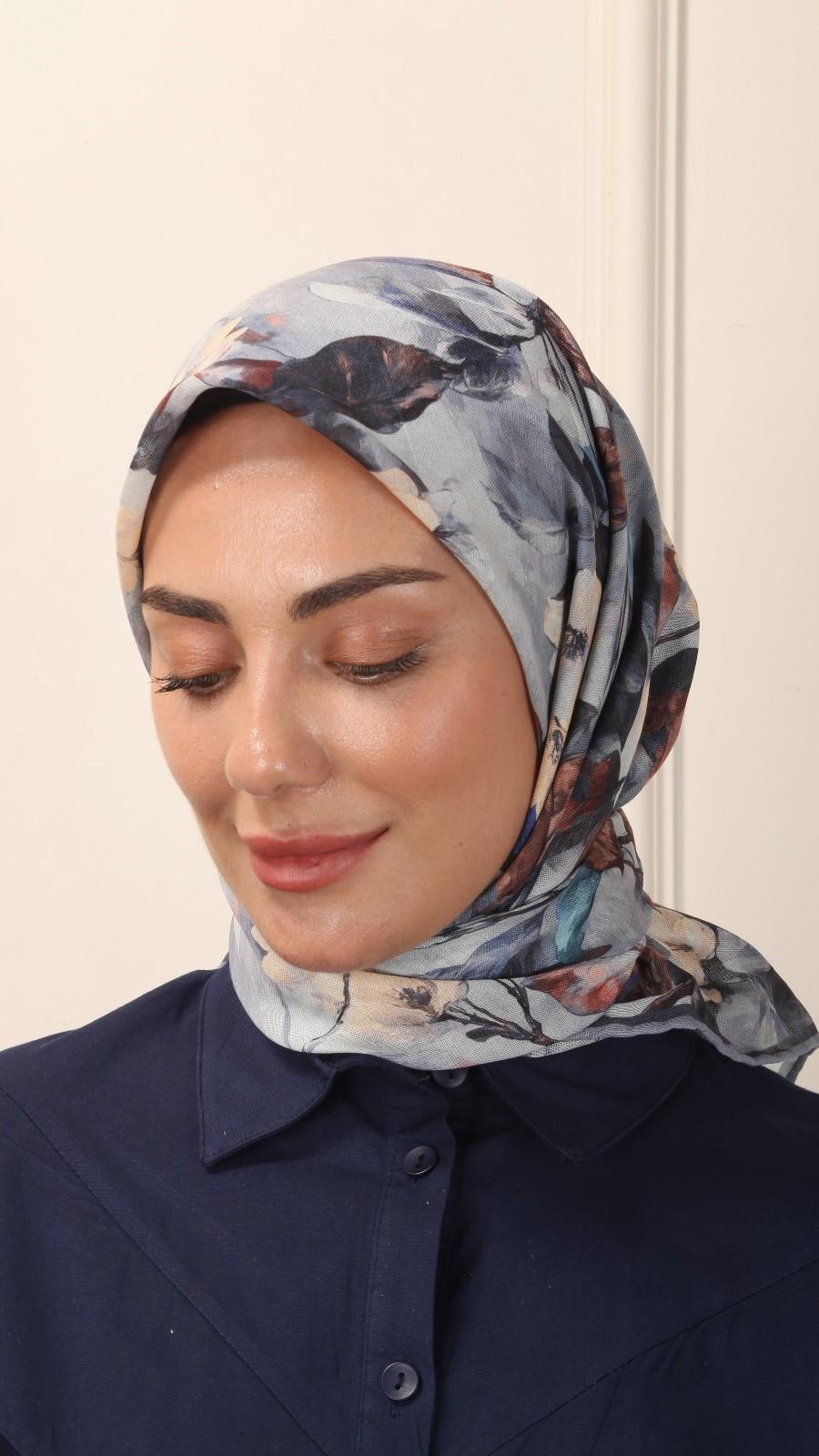 Locella Soft Pamuk Eşarp Gri-4