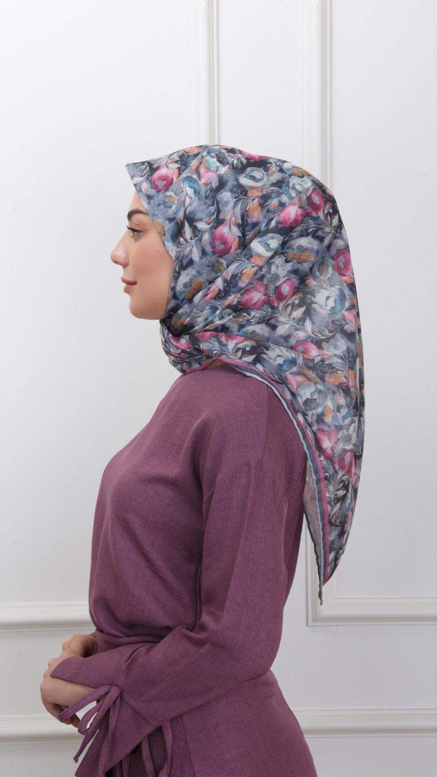 Locella Soft Pamuk Eşarp Gri-10