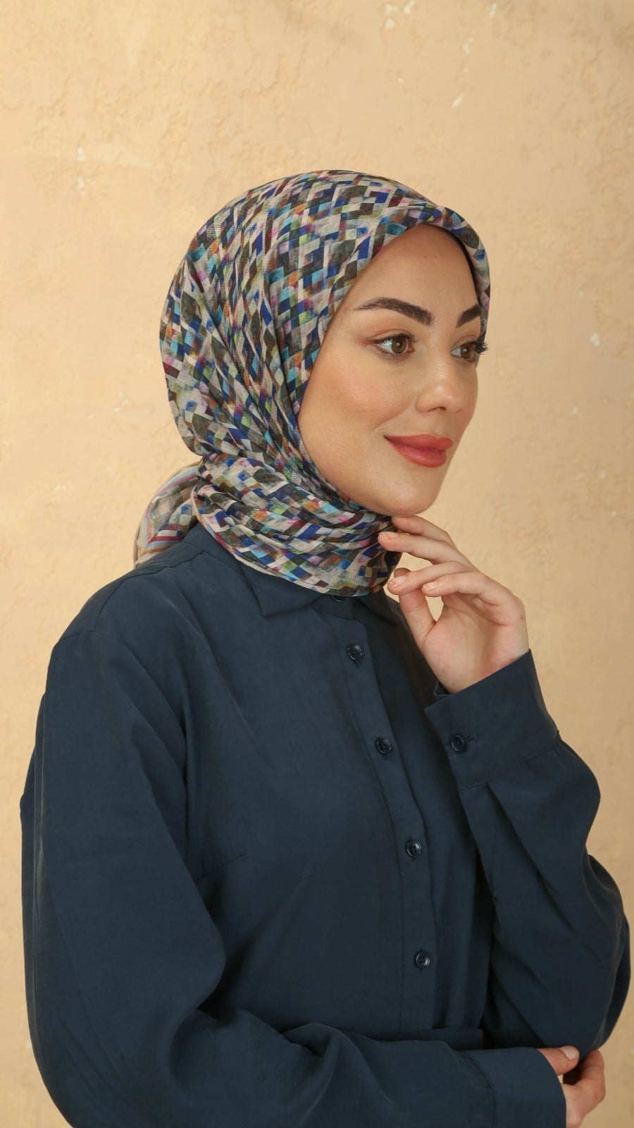 Locella Soft Pamuk Eşarp Saks