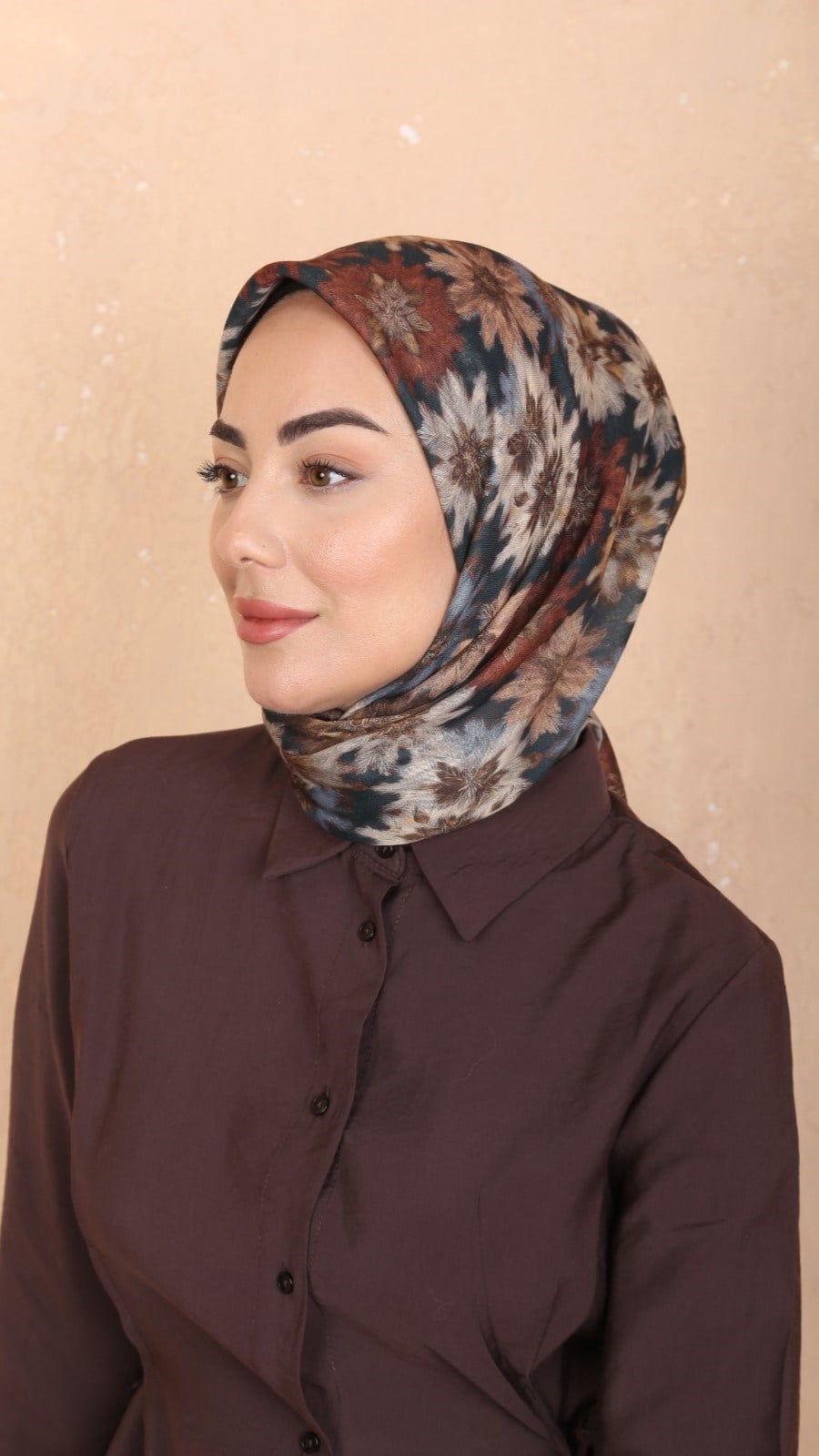 Locella Soft Pamuk Eşarp Petrol