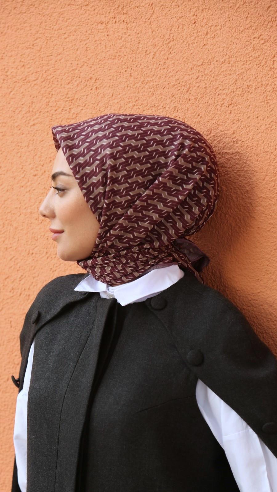 Locella Soft Pamuk Eşarp Mürdüm-6