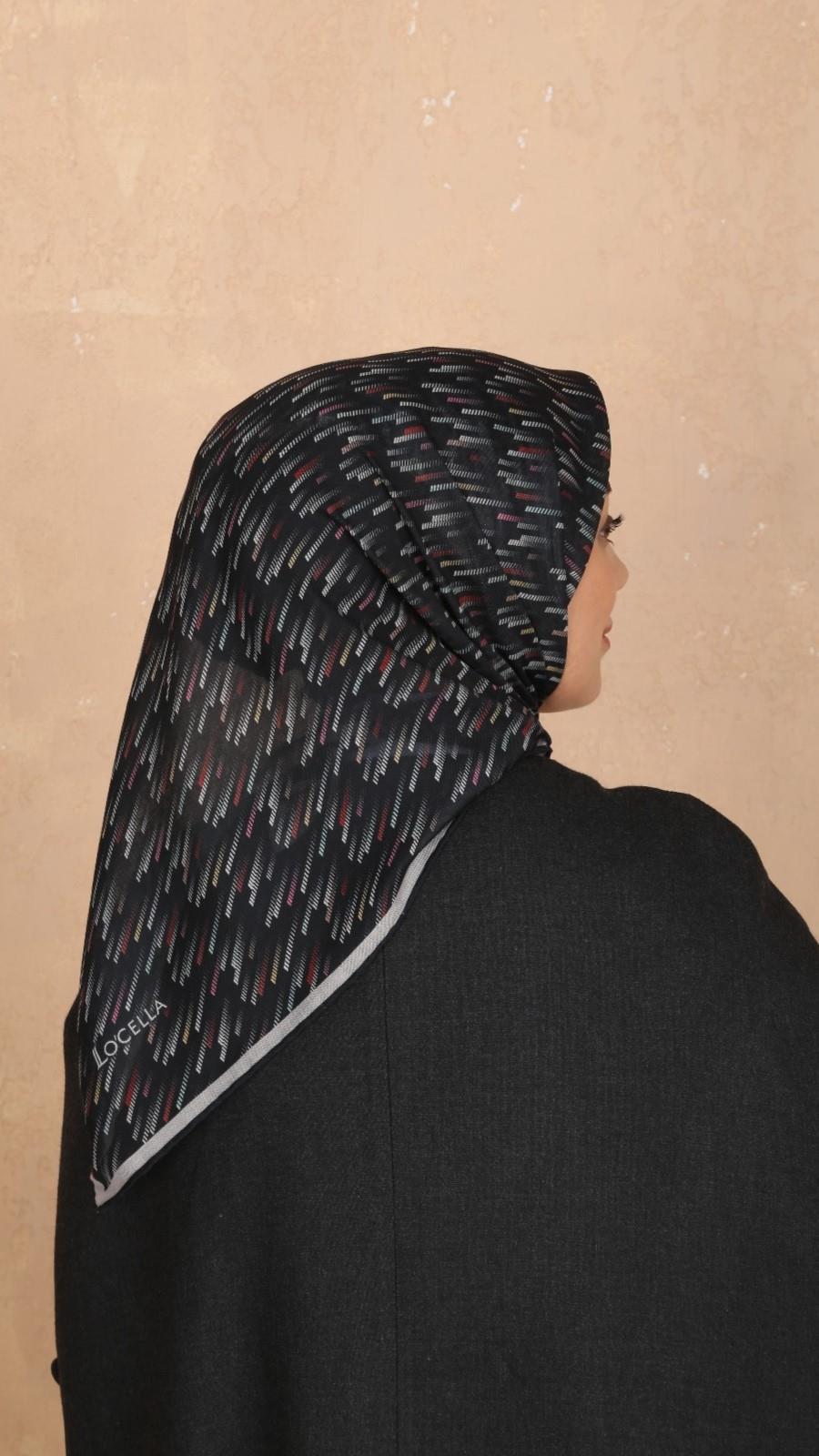 Locella Soft Pamuk Eşarp Siyah-2