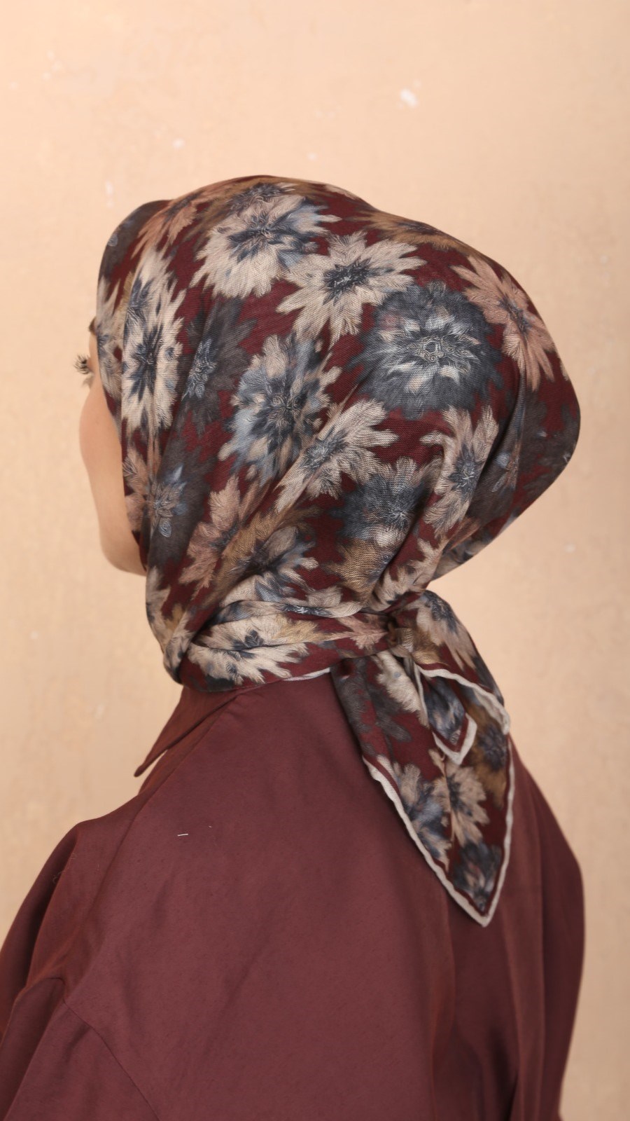 Locella Soft Pamuk Eşarp Bordo