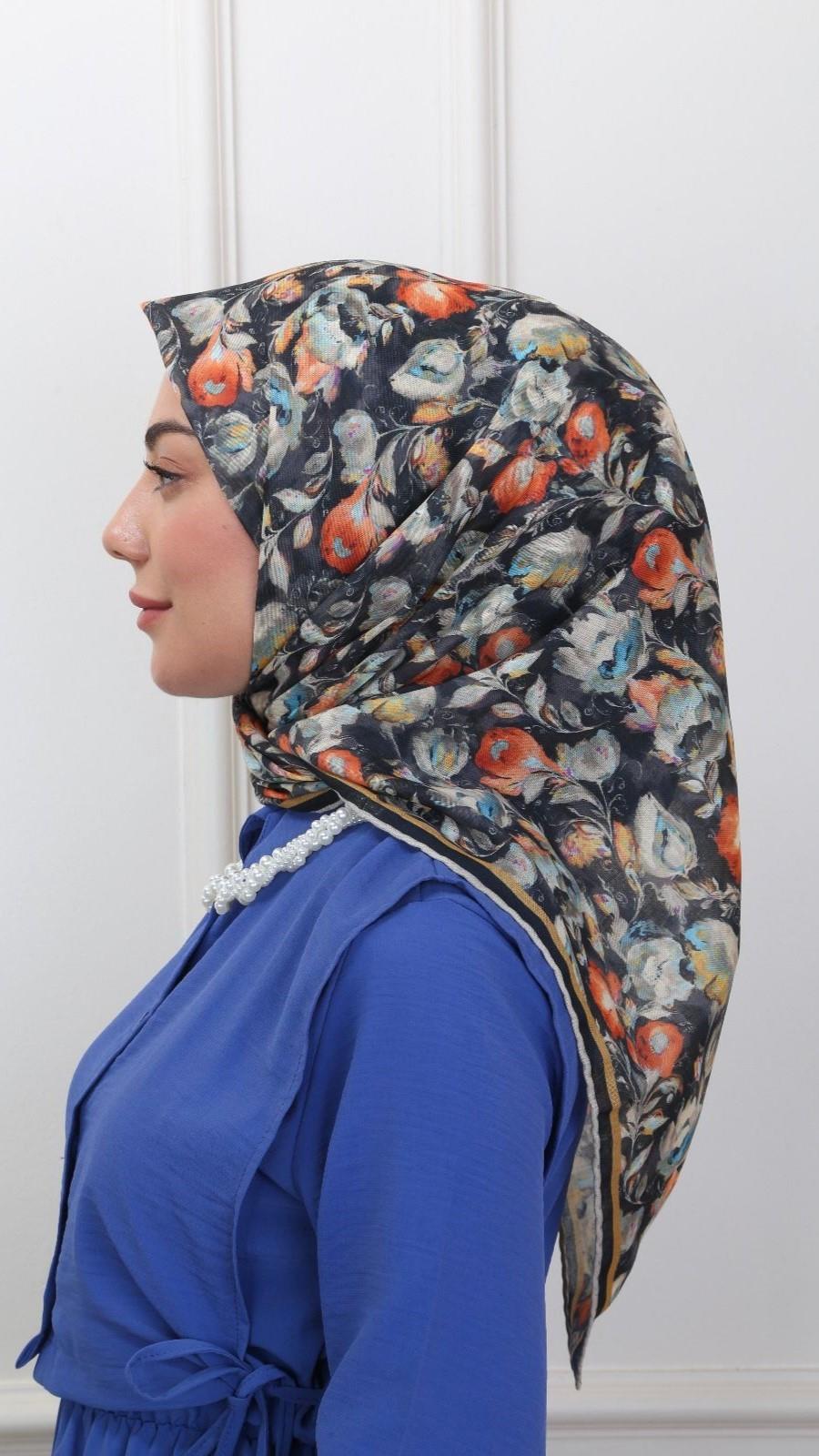 Locella Soft Pamuk Eşarp Siyah-8