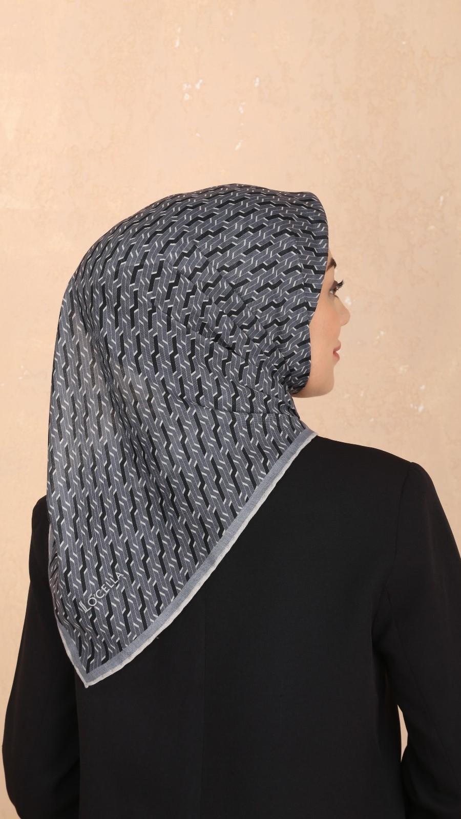 Locella Soft Pamuk Eşarp Gri-8