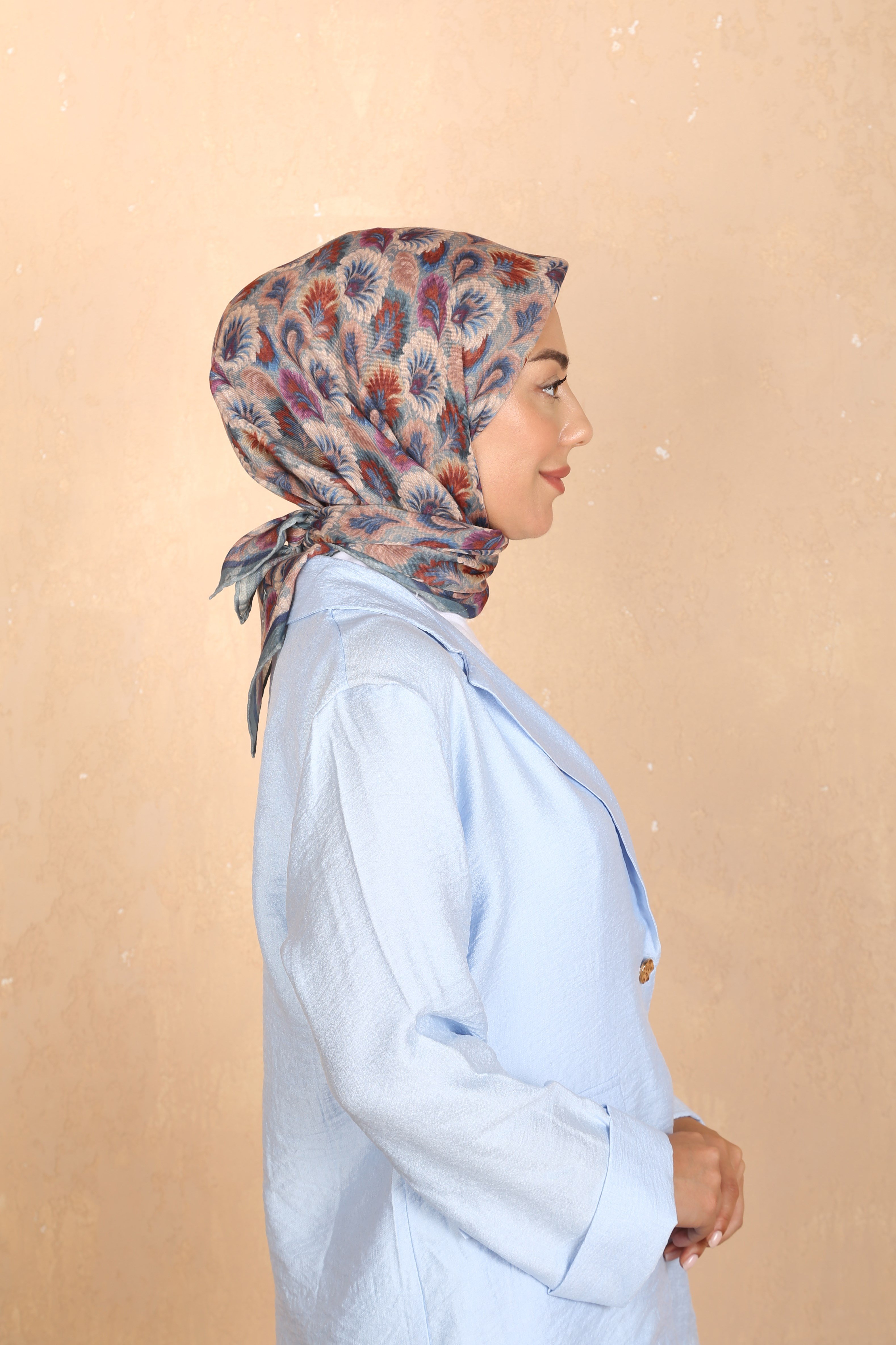Locella Soft Pamuk Eşarp Petrol Mavisi