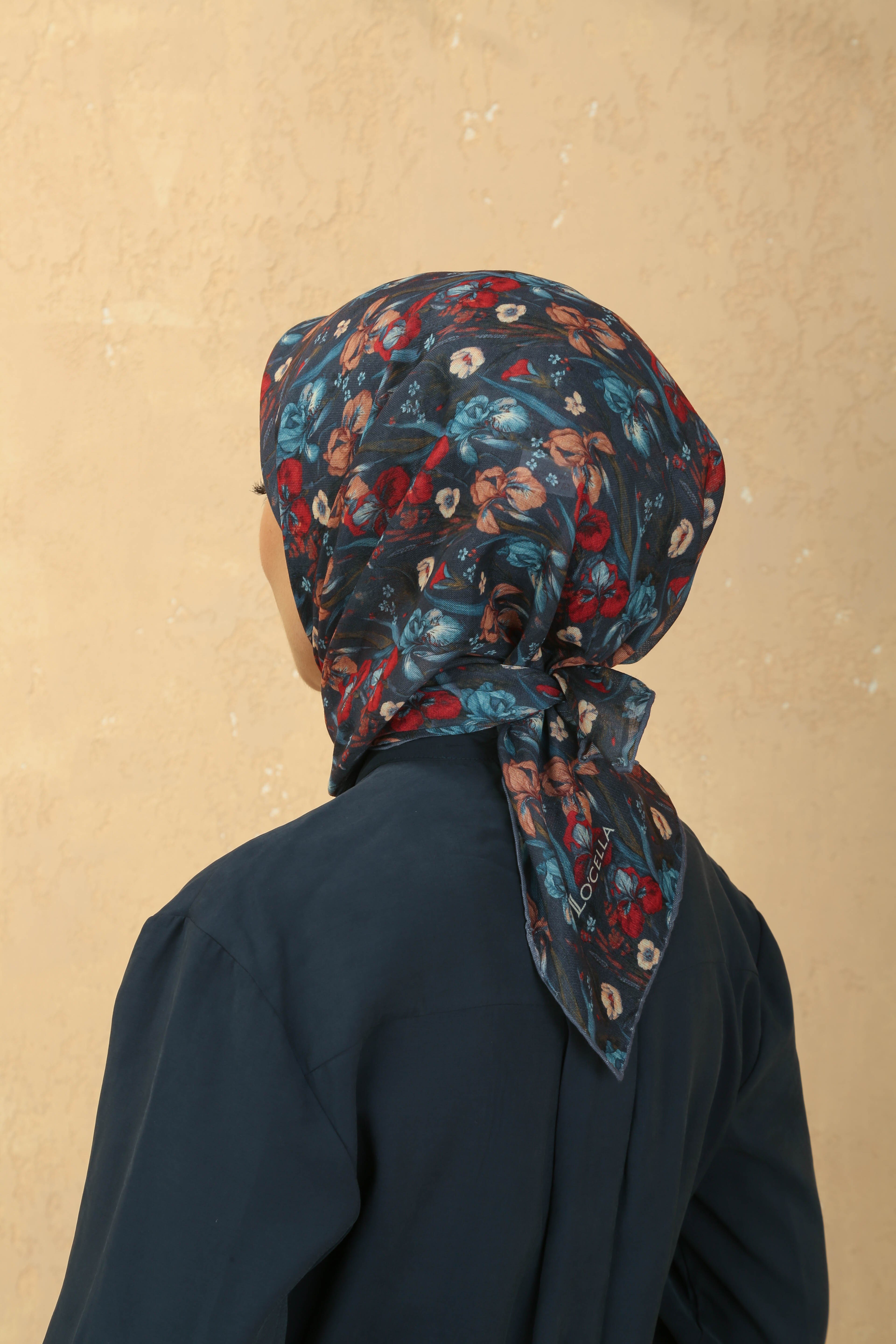 Locella Soft Pamuk Eşarp Lacivert