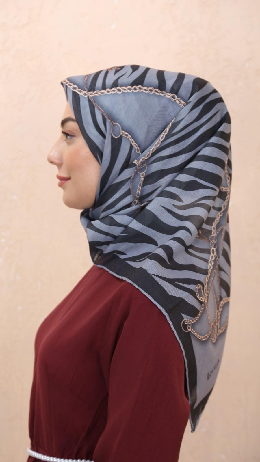 Locella Soft Pamuk Eşarp Gri-1