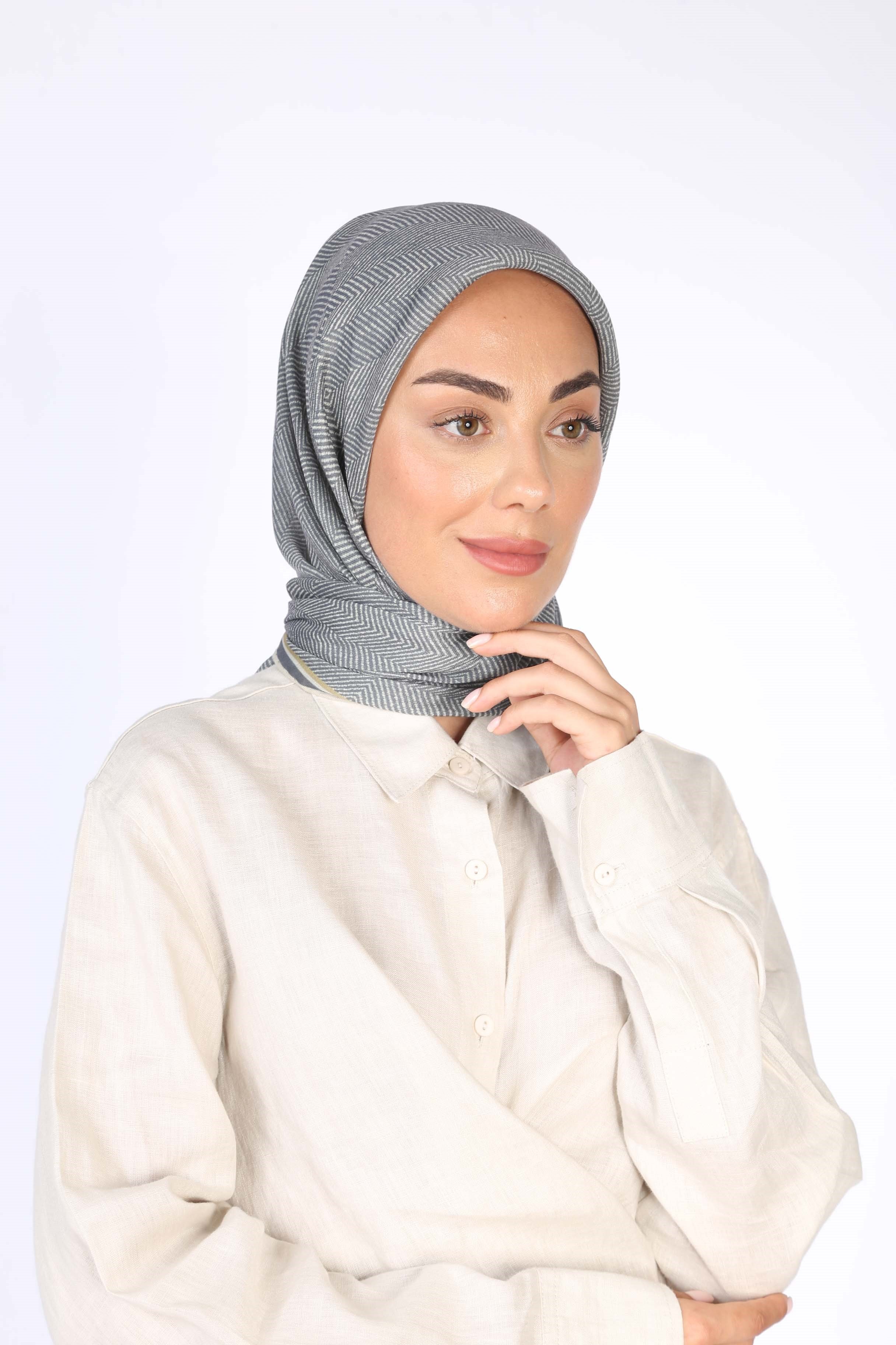 Locella Soft Pamuk Eşarp Gri