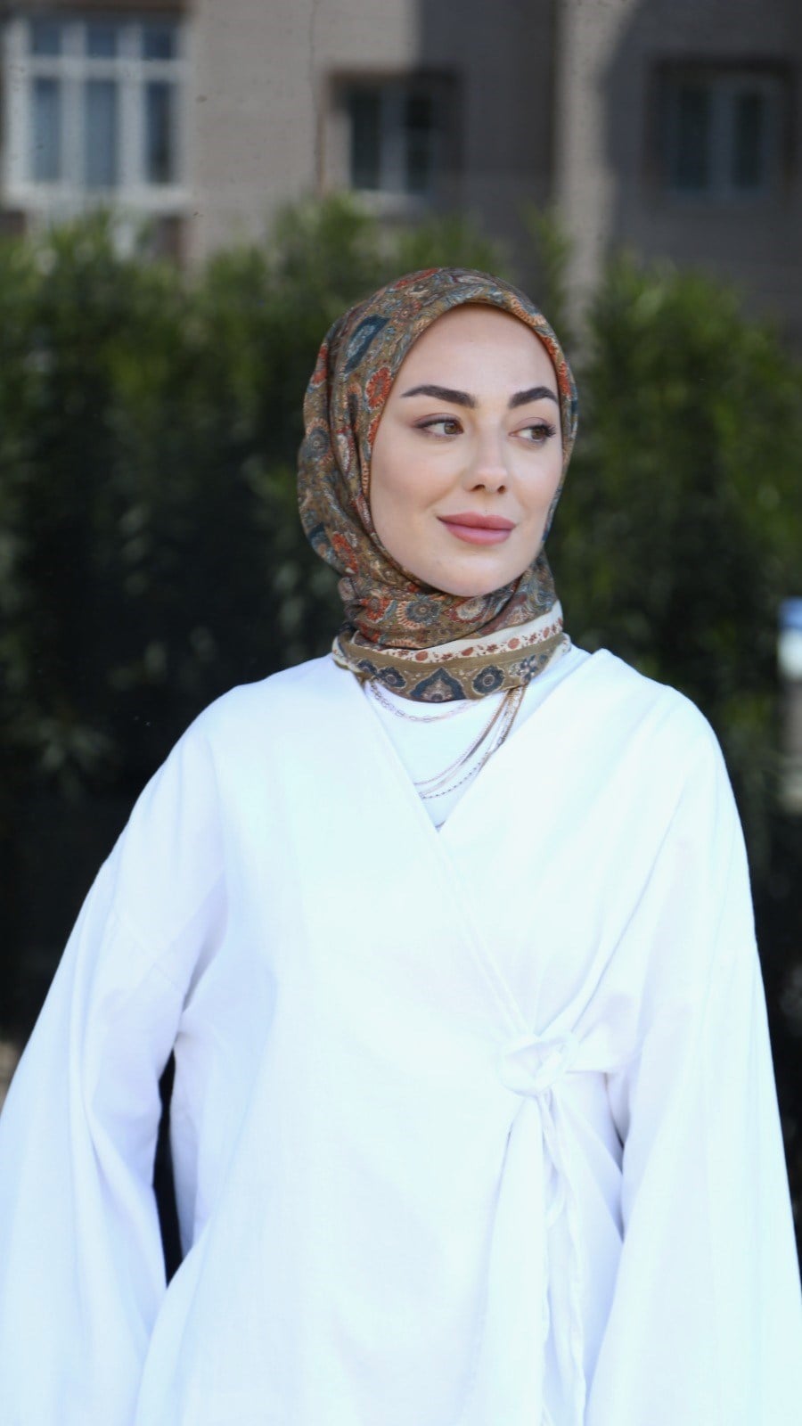 Locella Soft Pamuk Eşarp Zeytin Yeşili
