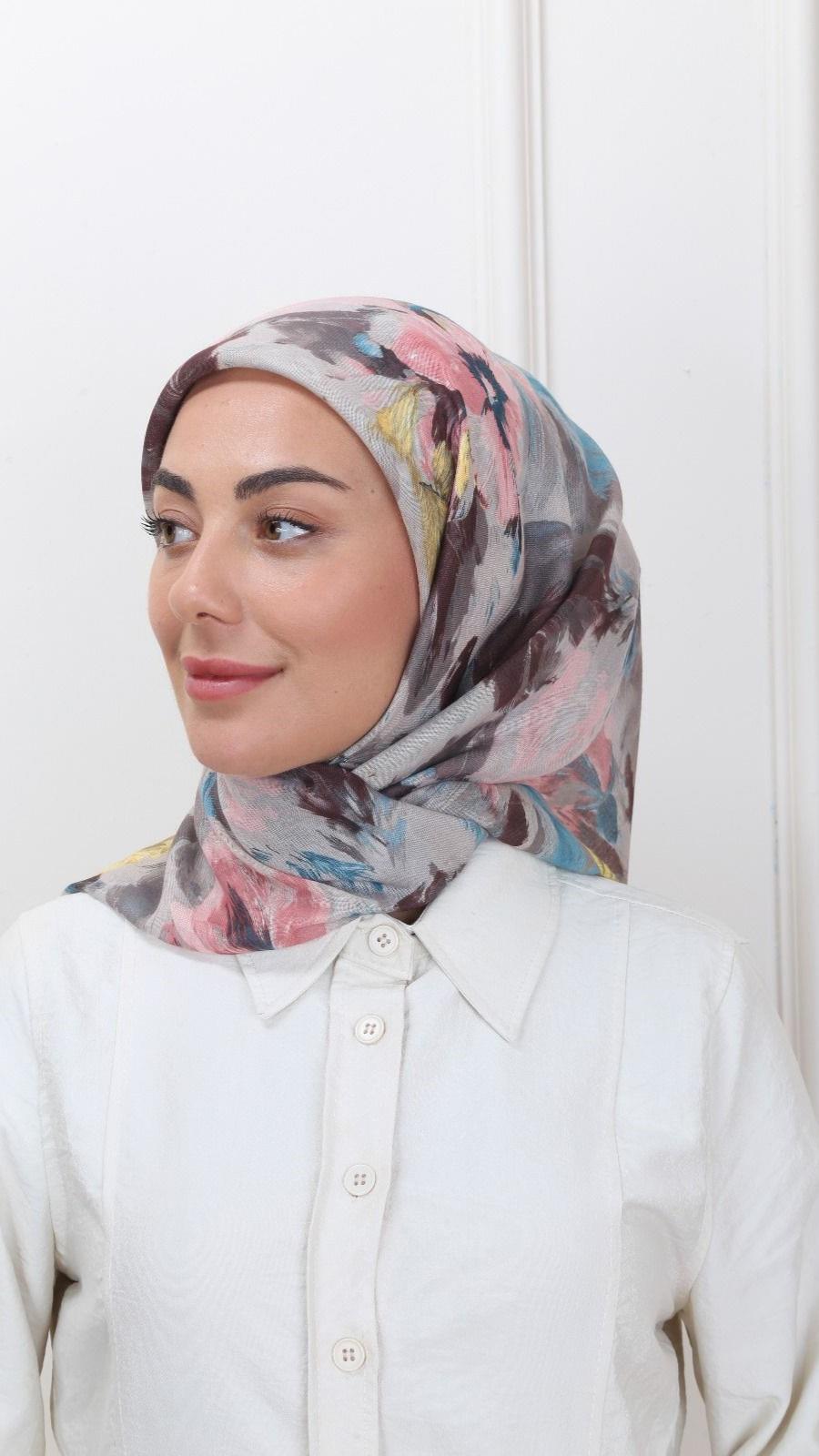 Locella Soft Pamuk Eşarp Vizon-1