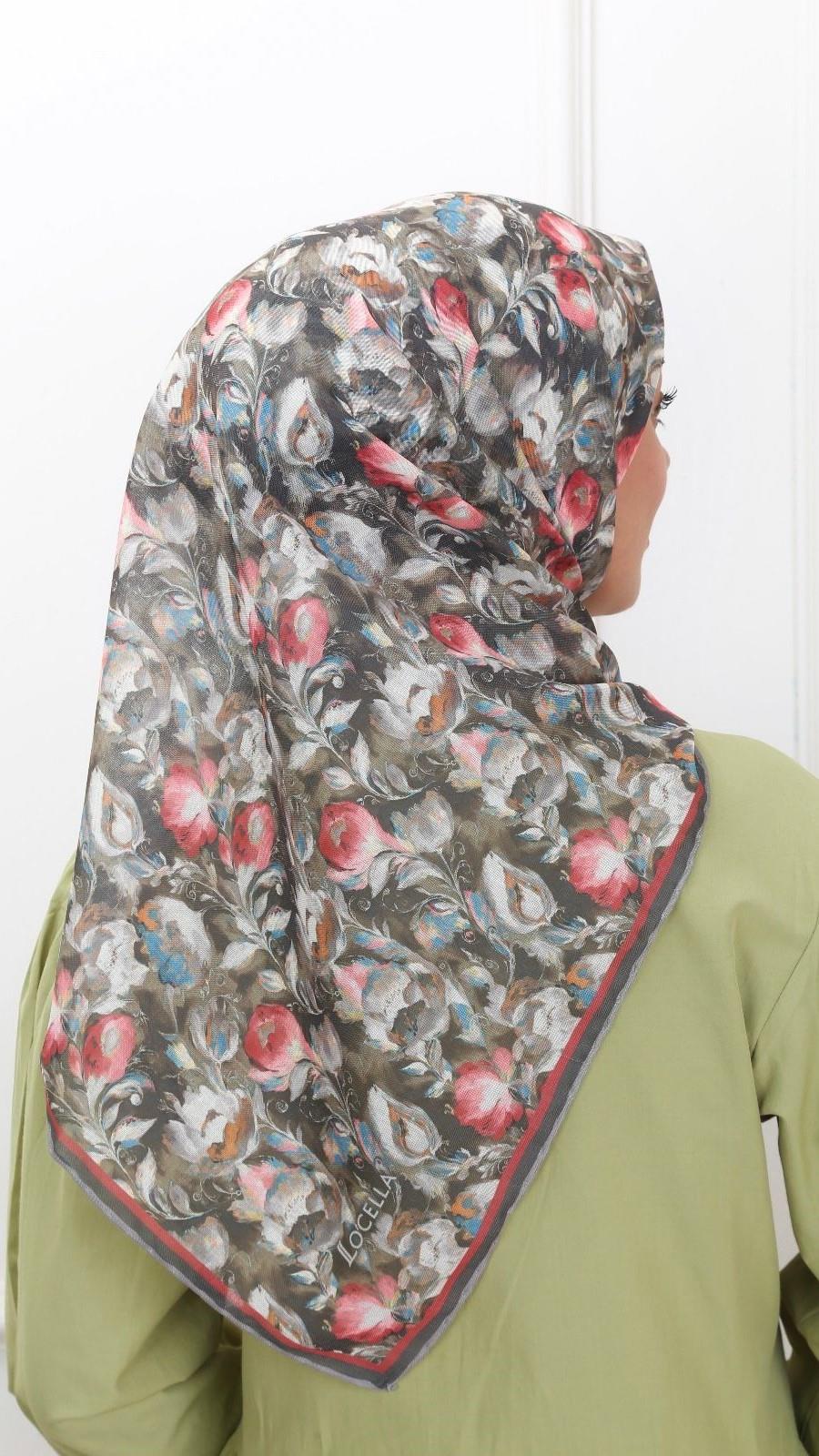 Locella Soft Pamuk Eşarp Haki Yeşili-5