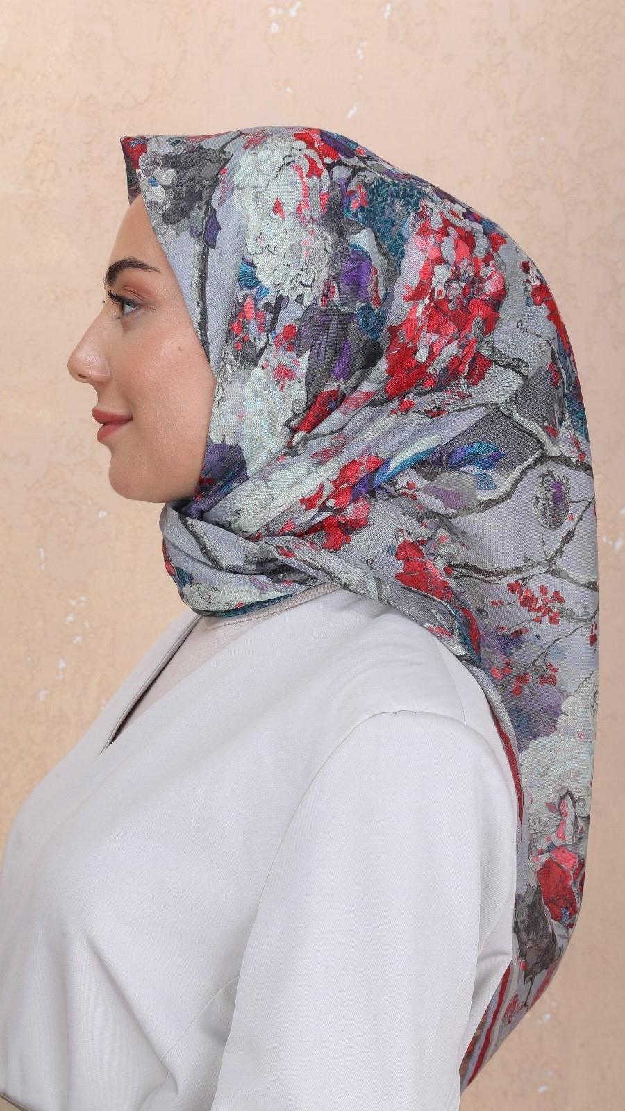 Locella Soft Pamuk Eşarp Gri-8