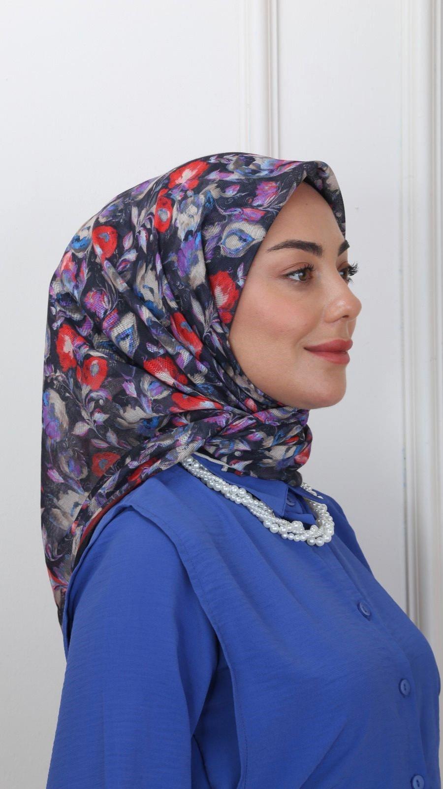 Locella Soft Pamuk Eşarp Siyah-2