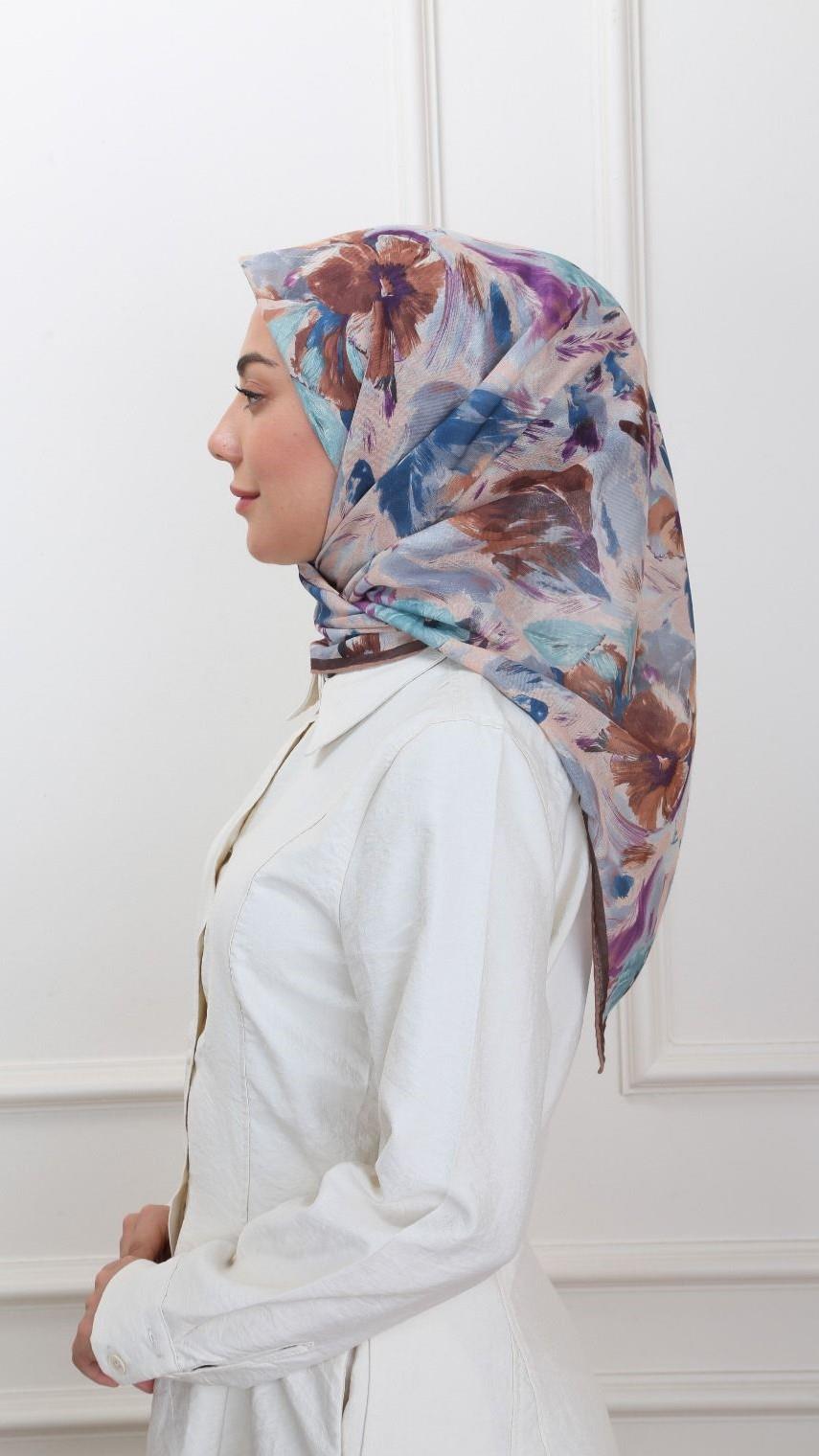 Locella Soft Pamuk Eşarp Kahve-4