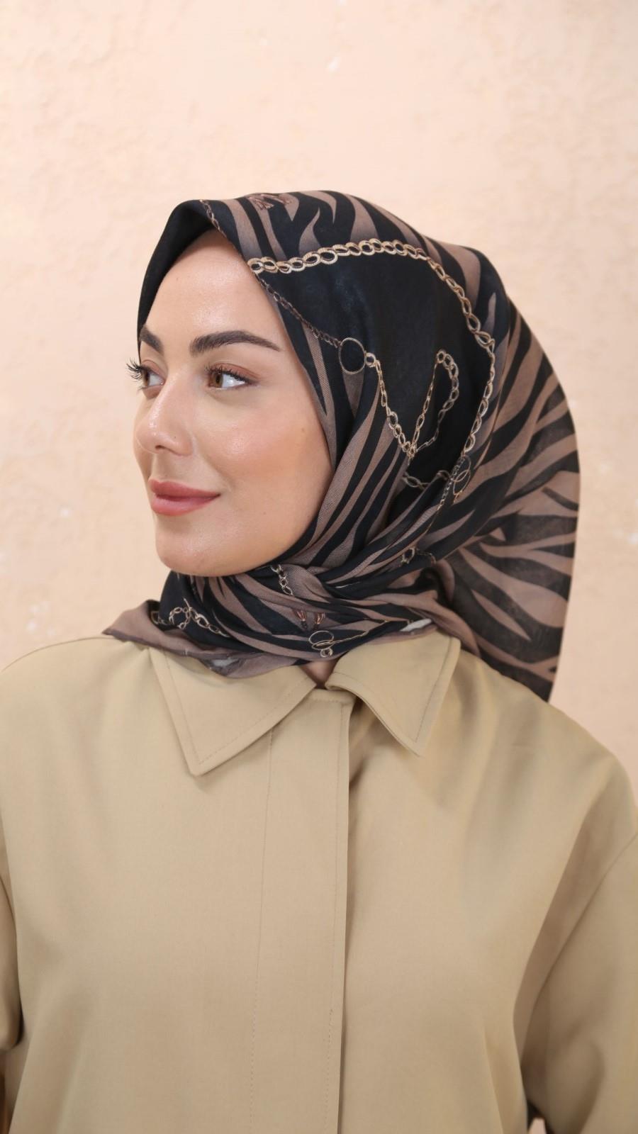 Locella Soft Pamuk Eşarp Vizon-10