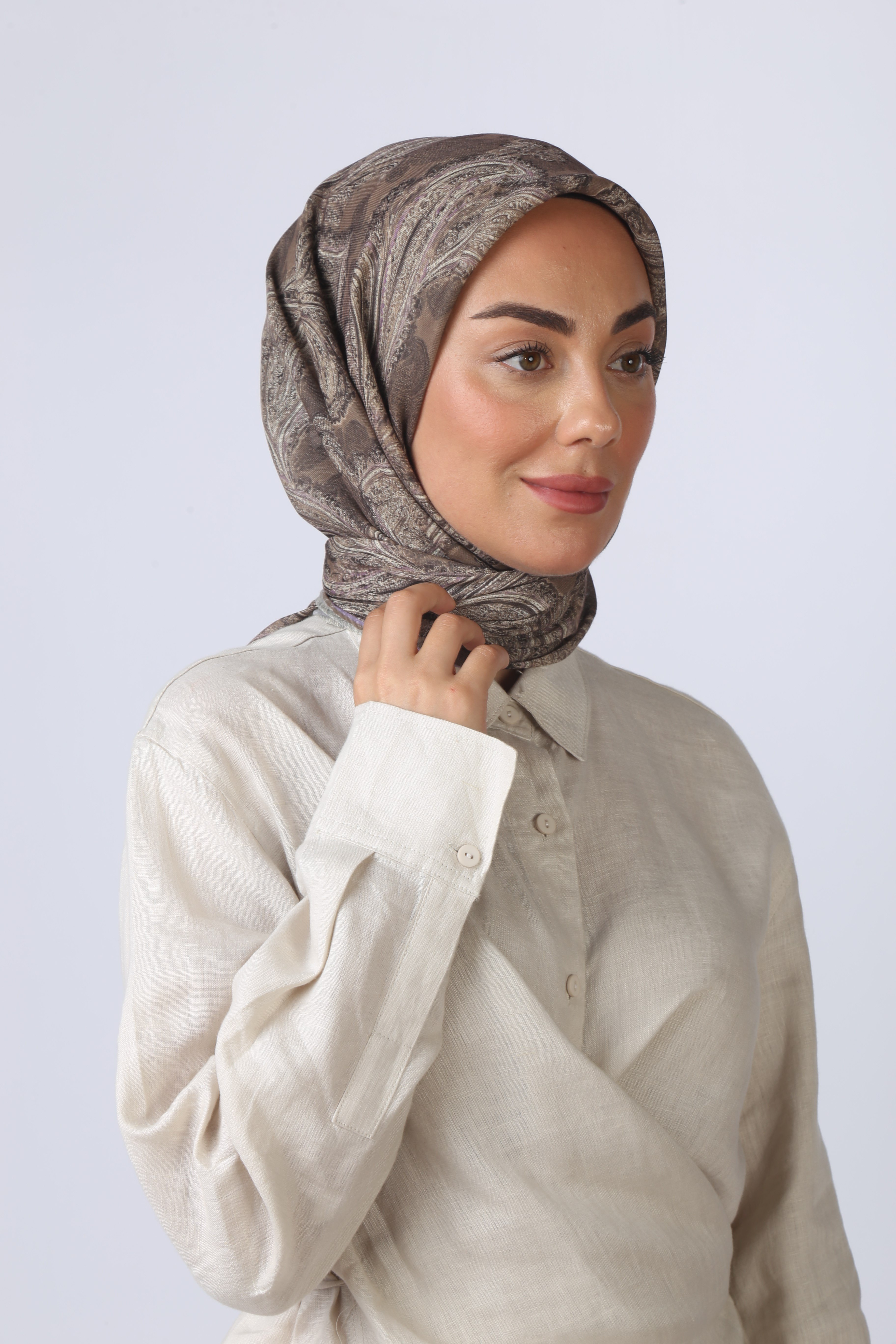 Locella Soft Pamuk Eşarp Açık Kahve