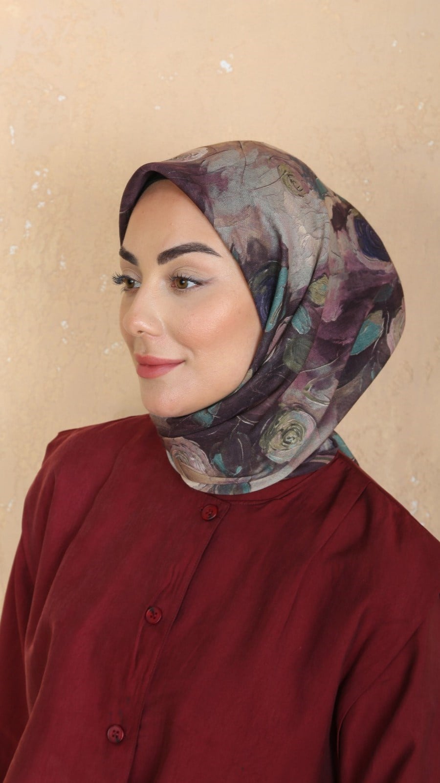Locella Soft Pamuk Eşarp Mürdüm