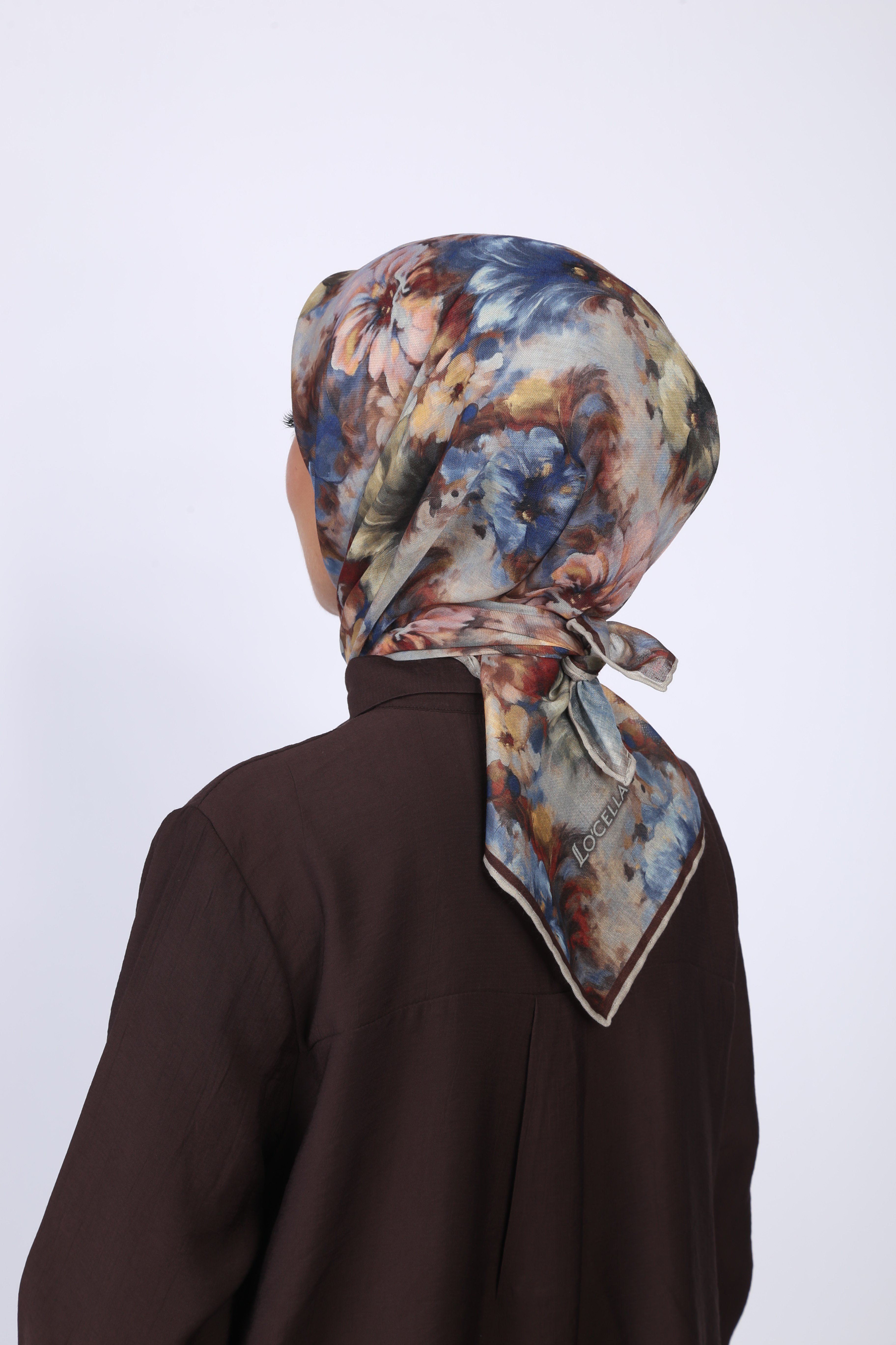 Locella Soft Pamuk Eşarp Kahve