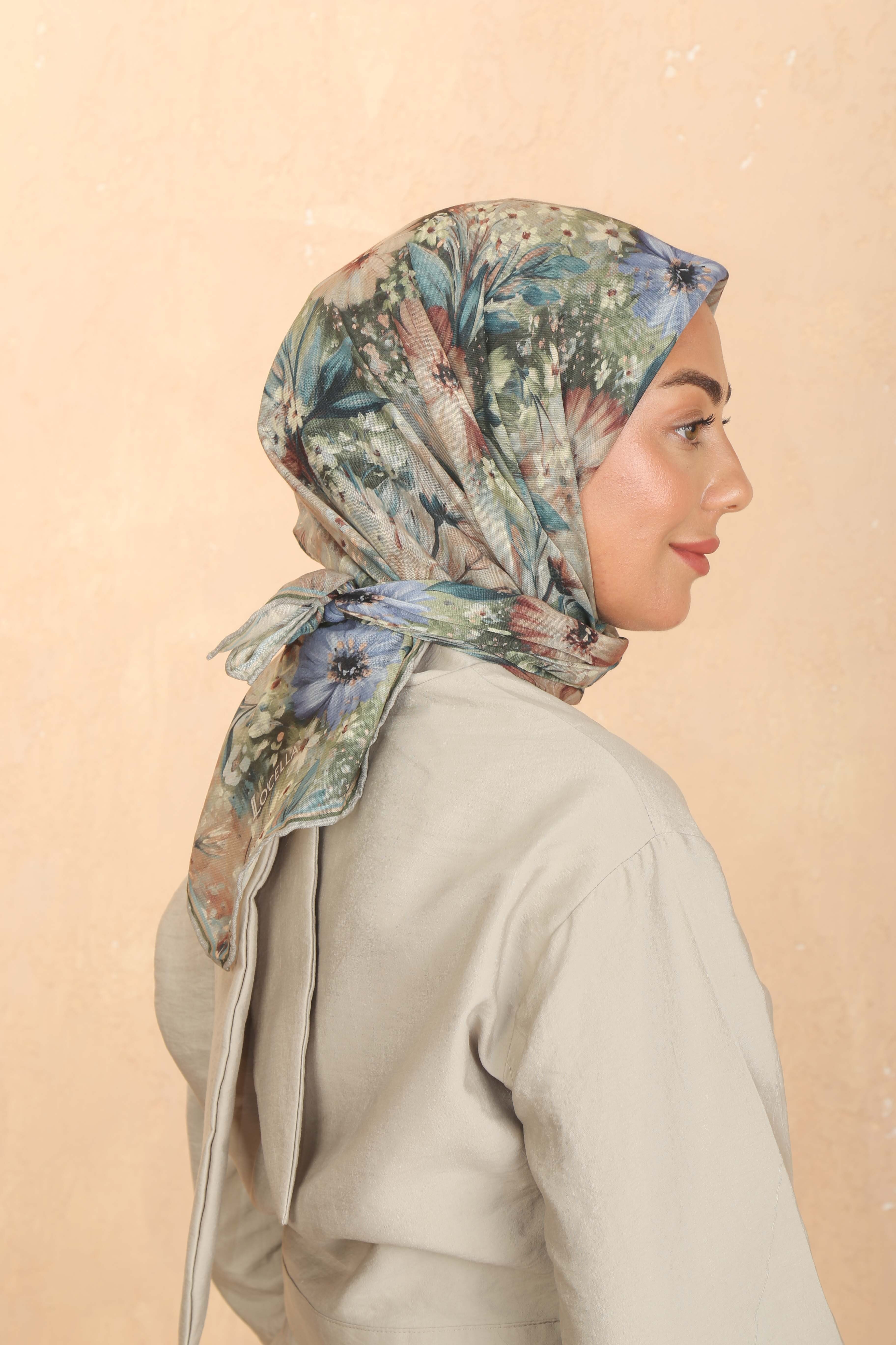 Locella Soft Pamuk Eşarp Yeşil