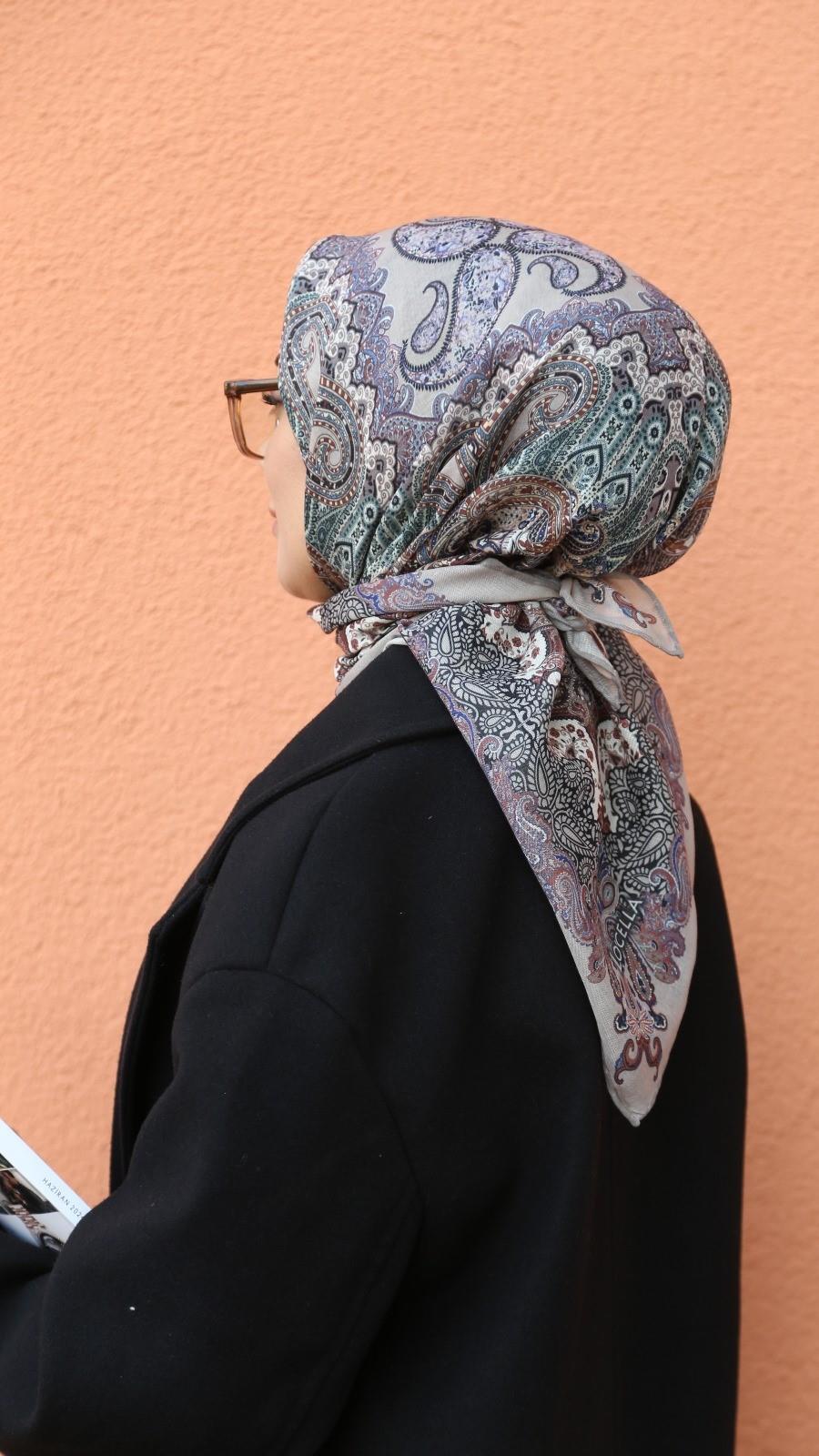 Locella Soft Pamuk Eşarp Vizon-10