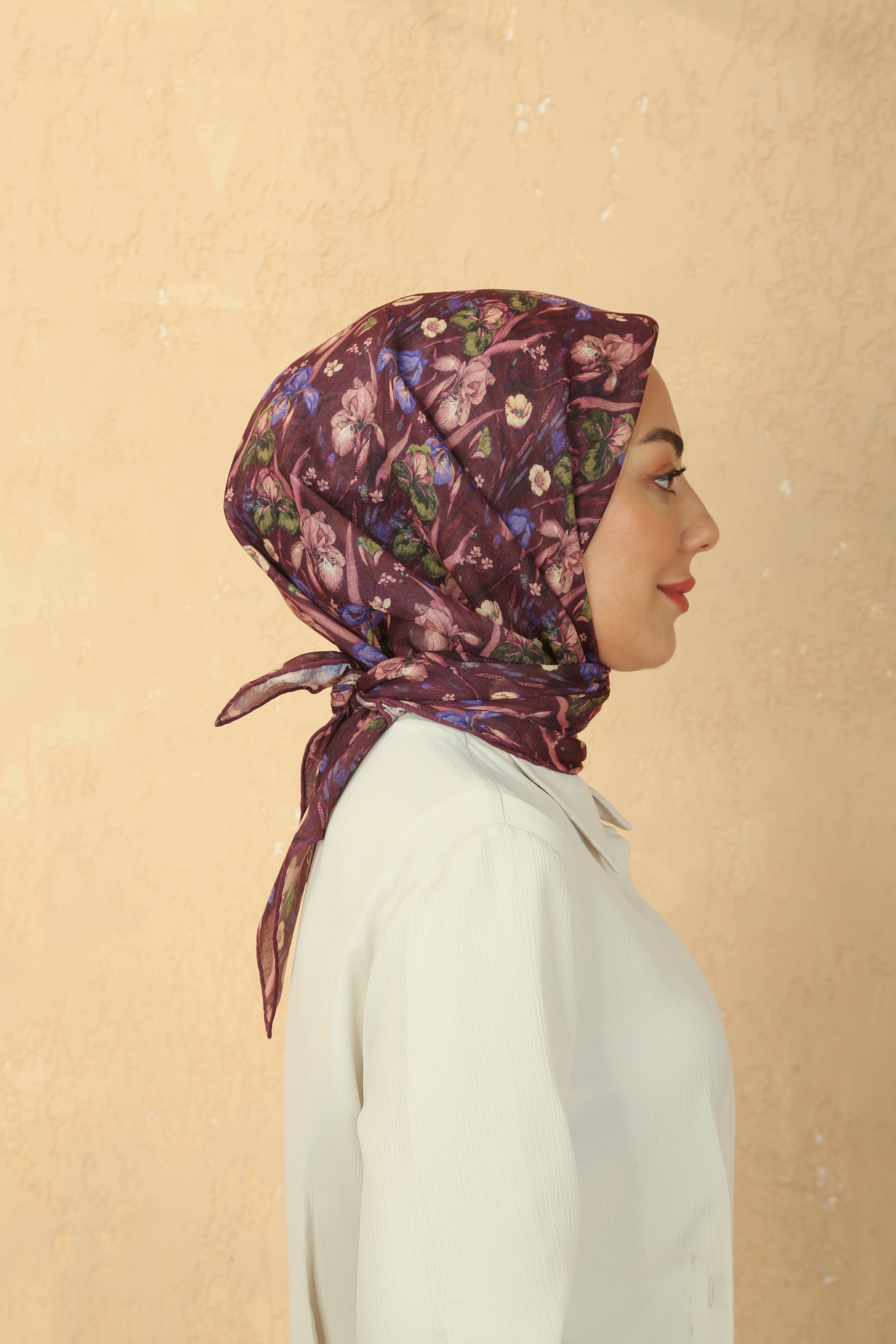Locella Soft Pamuk Eşarp Koyu Mürdüm