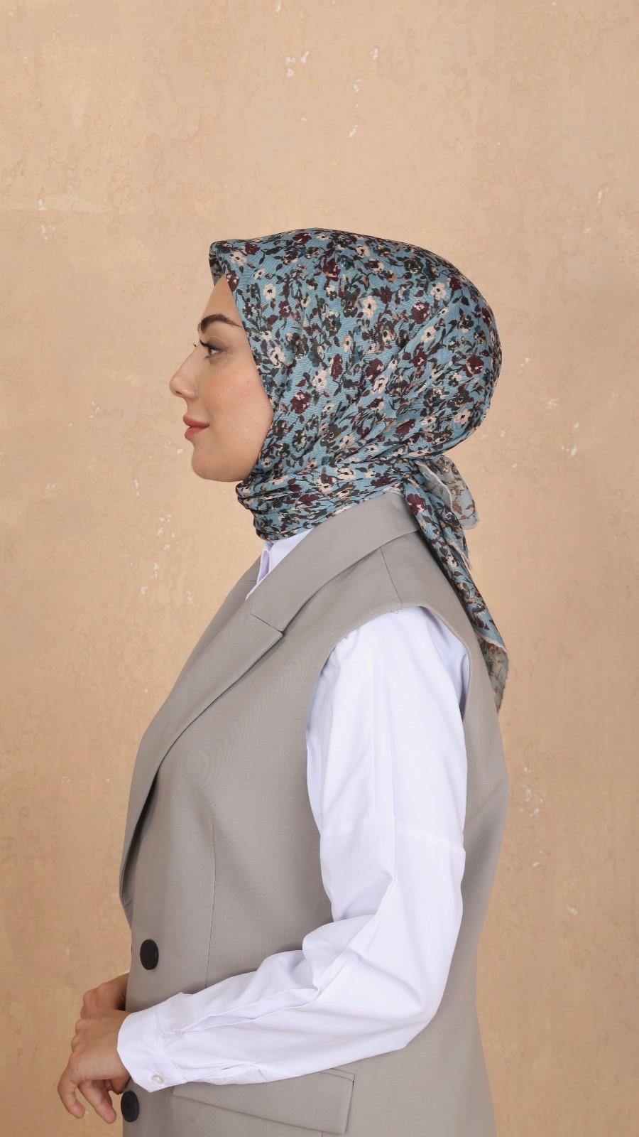 Locella Soft Pamuk Eşarp Açık Mavi-31