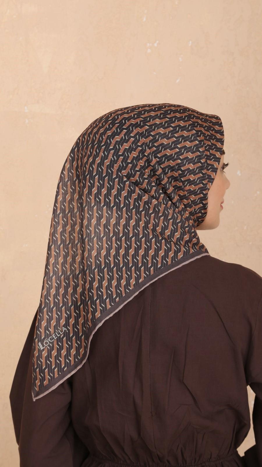 Locella Soft Pamuk Eşarp Kahve-9