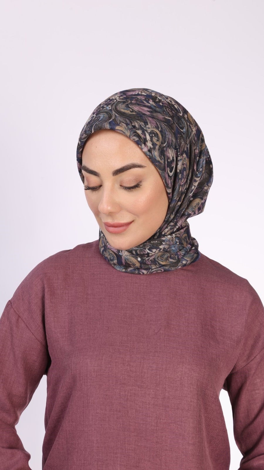 Locella Soft Pamuk Eşarp Lacivert