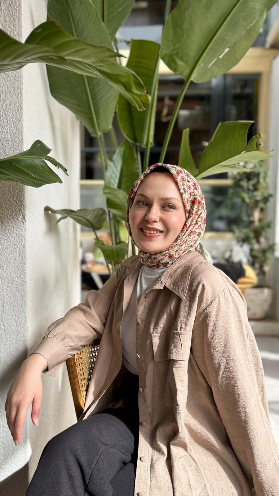 Locella Soft Pamuk Eşarp Haki Yeşil-11