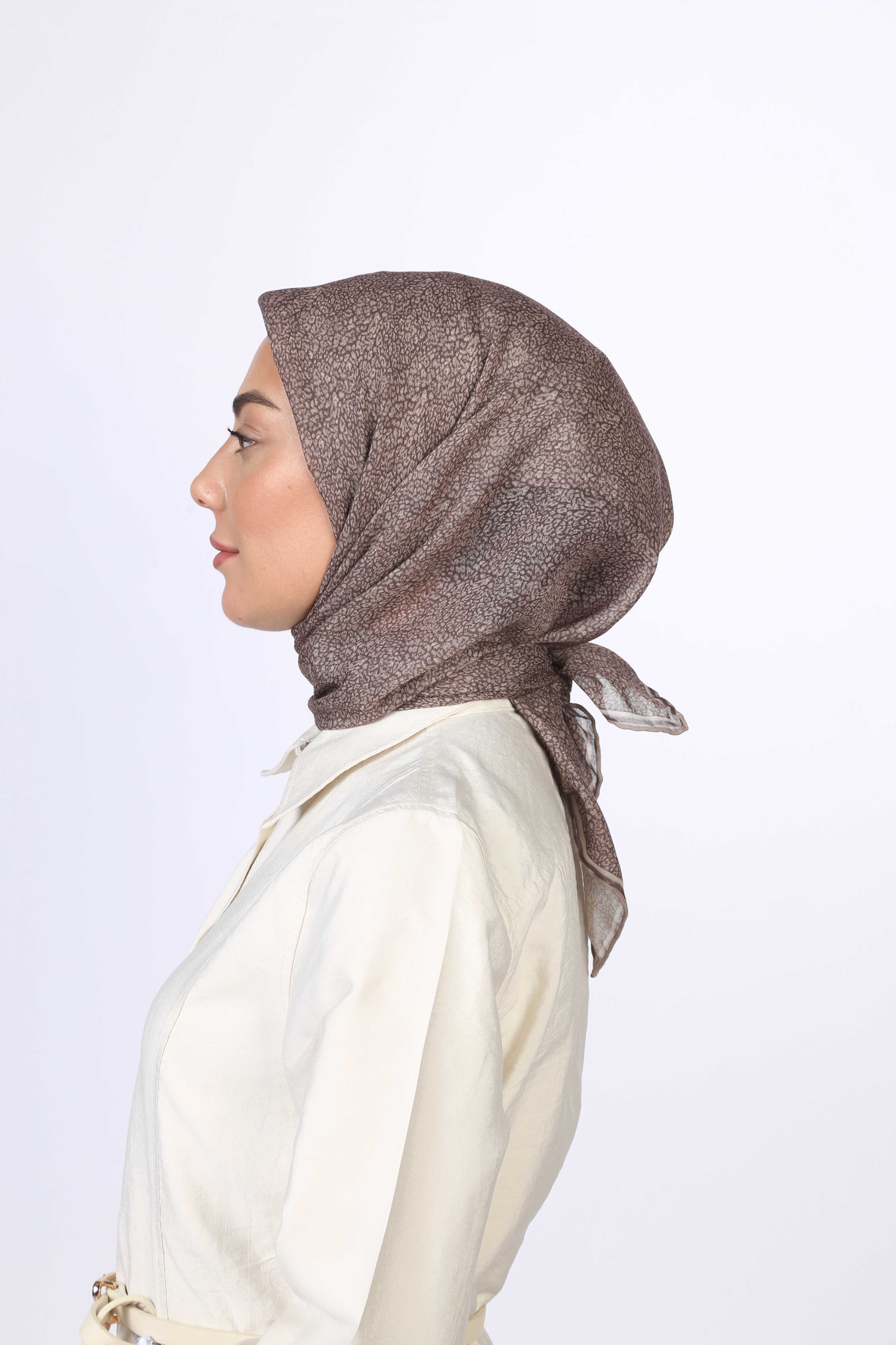 Locella Soft Pamuk Eşarp Kahverengi