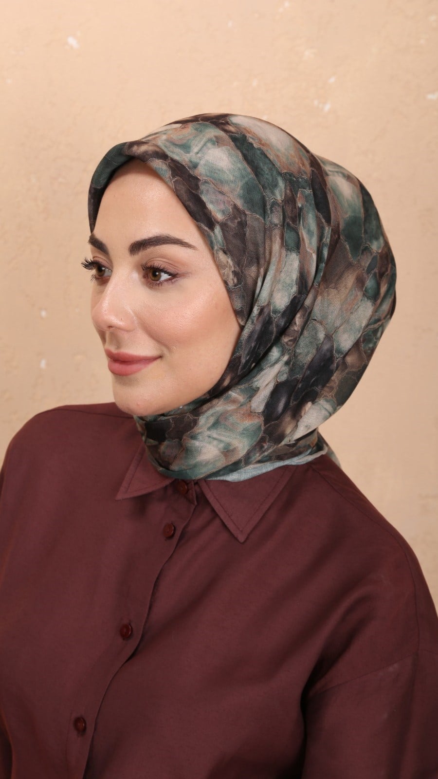 Locella Soft Pamuk Eşarp Yeşil