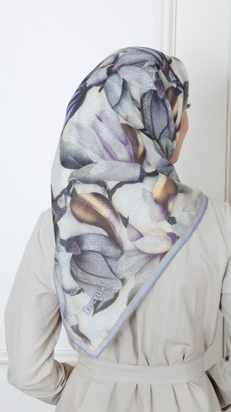 Locella Soft Pamuk Eşarp Gri-9