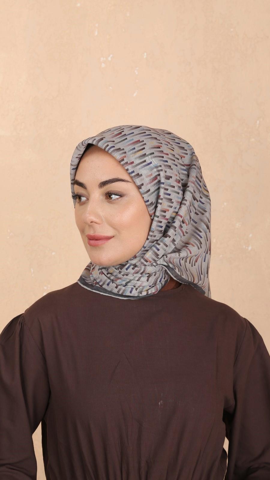 Locella Soft Pamuk Eşarp Koyu Vizon-1