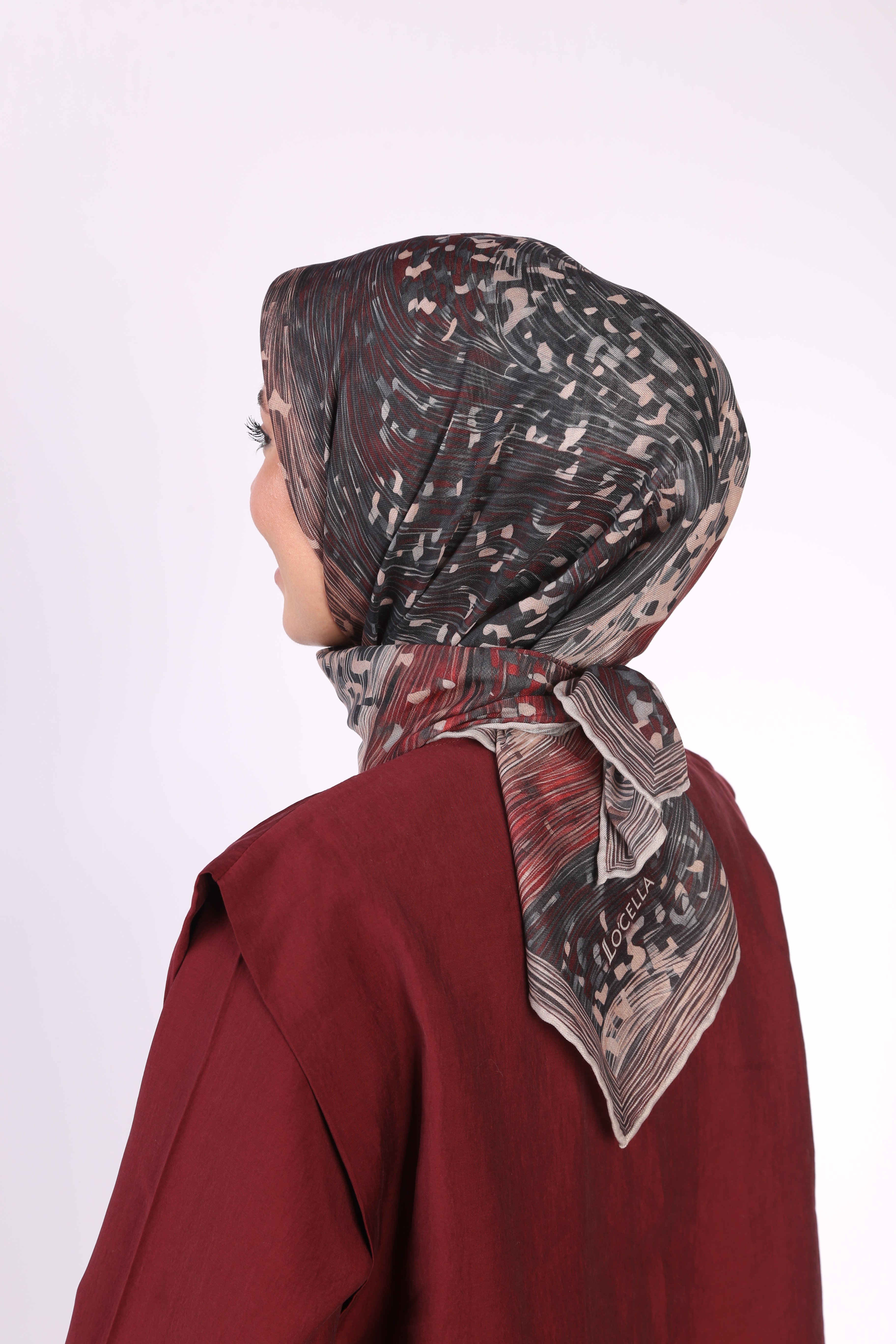 Locella Soft Pamuk Eşarp Bordo