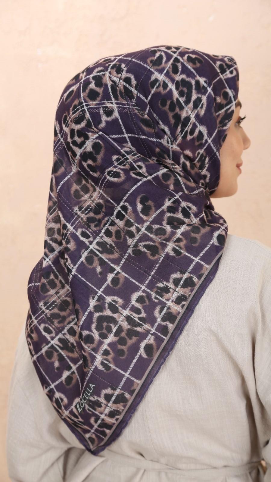 Locella Soft Pamuk Eşarp Mor-9