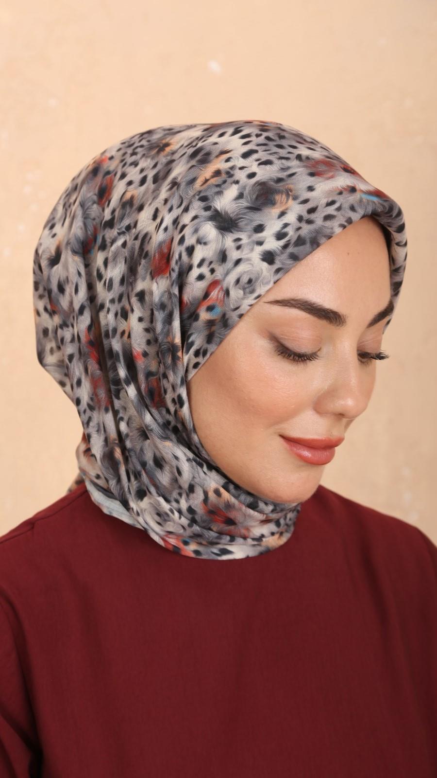 Locella Soft Pamuk Eşarp Gri-1