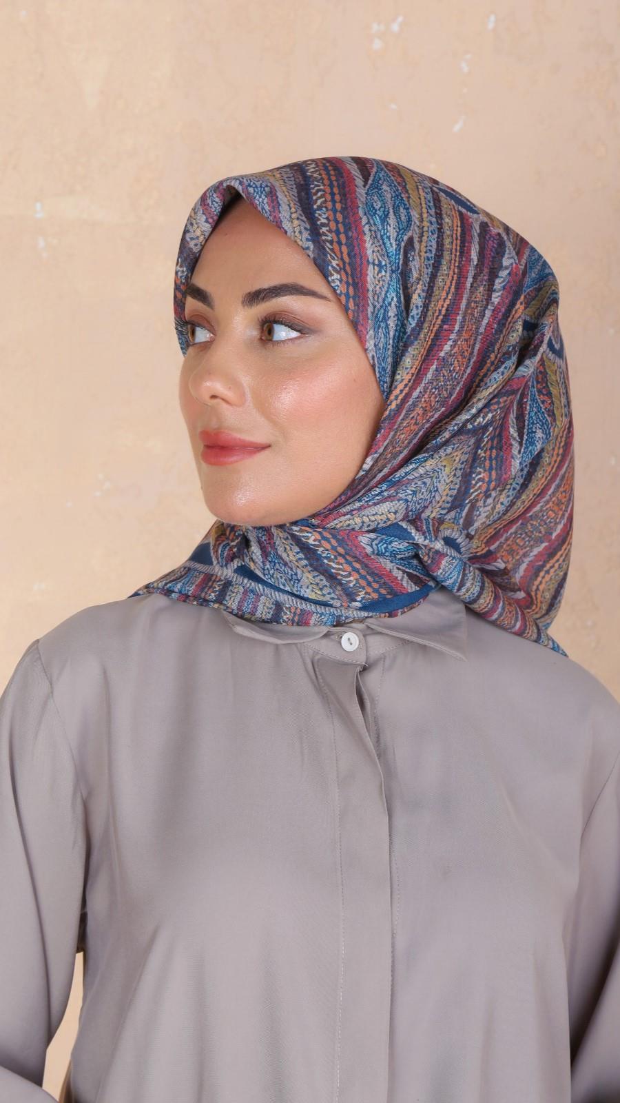 Locella Soft Pamuk Eşarp Petrol-2