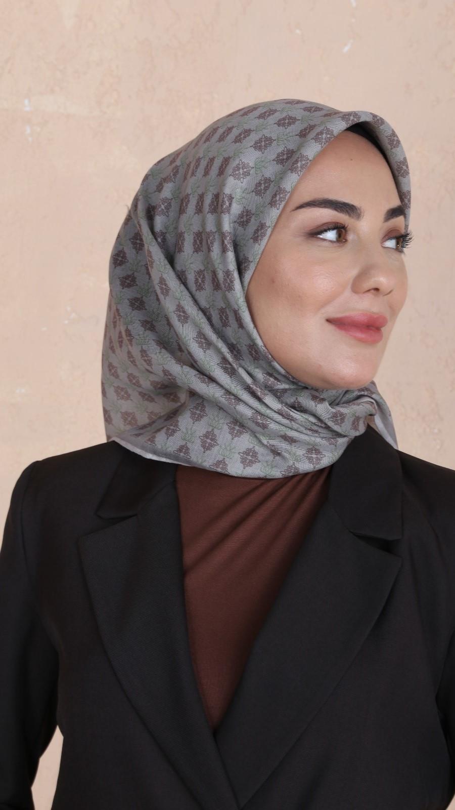 Locella Soft Pamuk Eşarp Taş-5