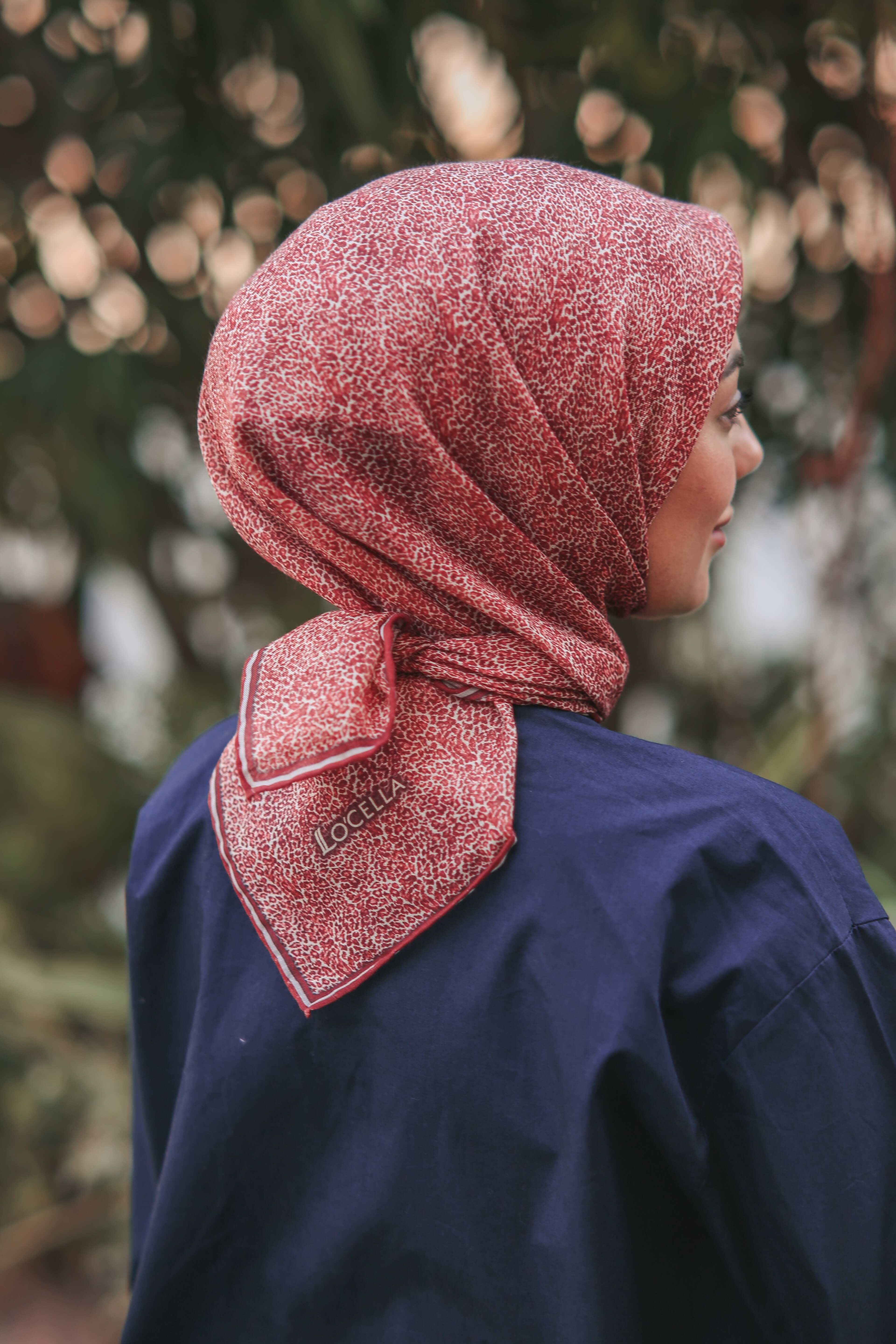 Locella Soft Pamuk Eşarp Bordo