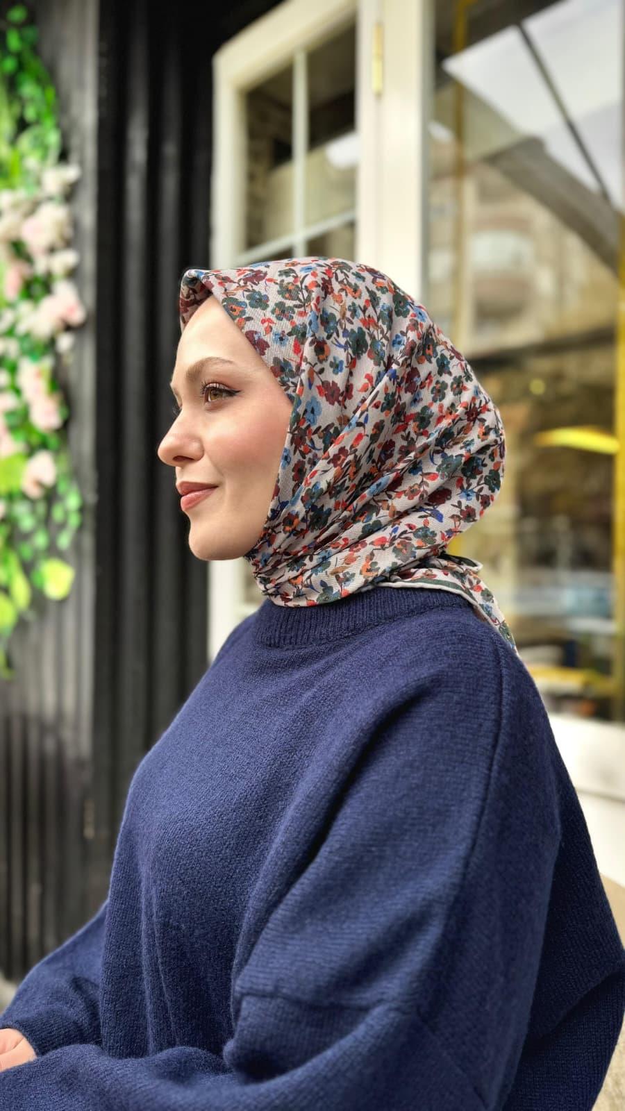 Locella Soft Pamuk Eşarp Antik Yeşil-19