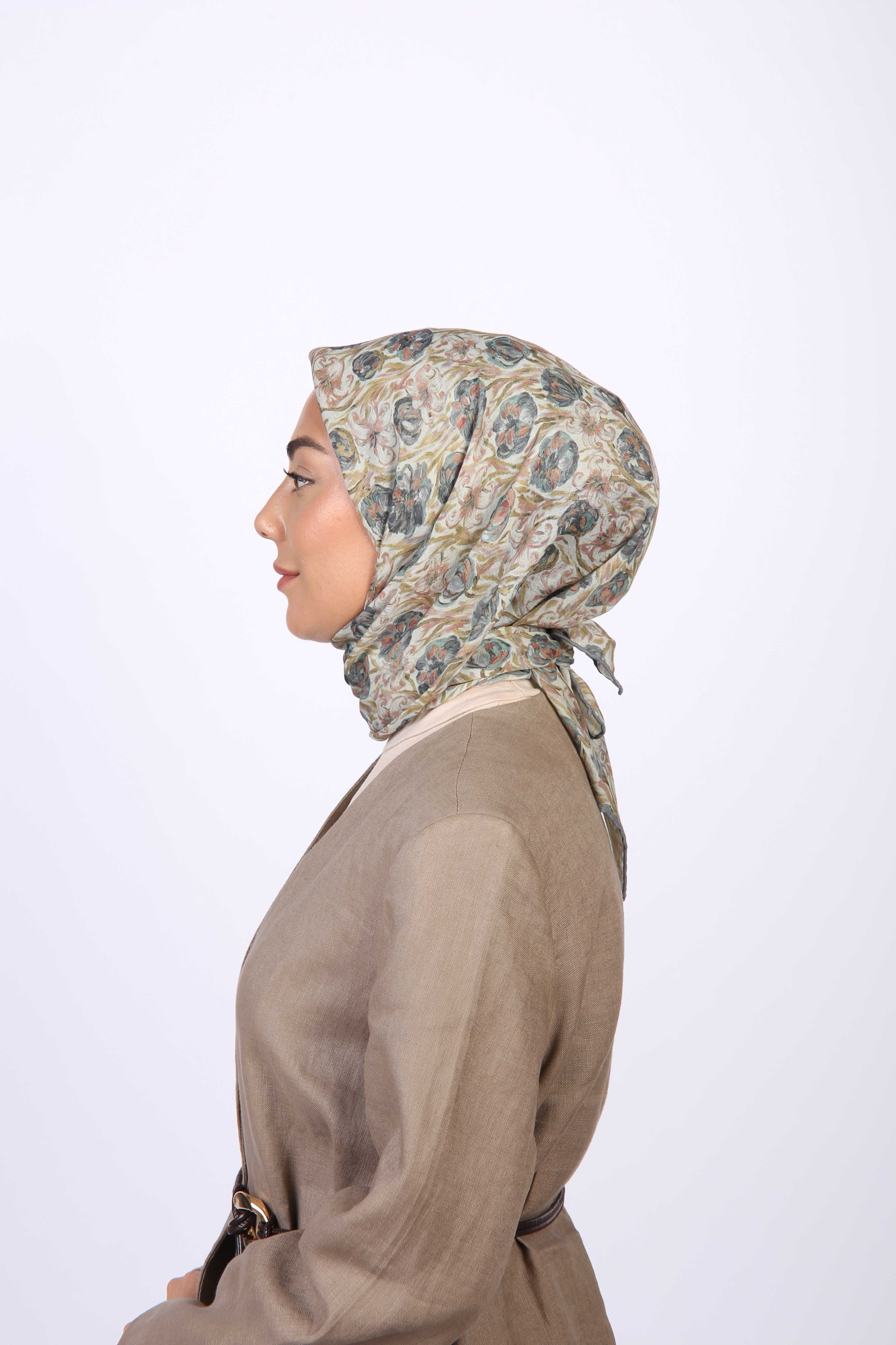 Locella Soft Pamuk Eşarp Krem